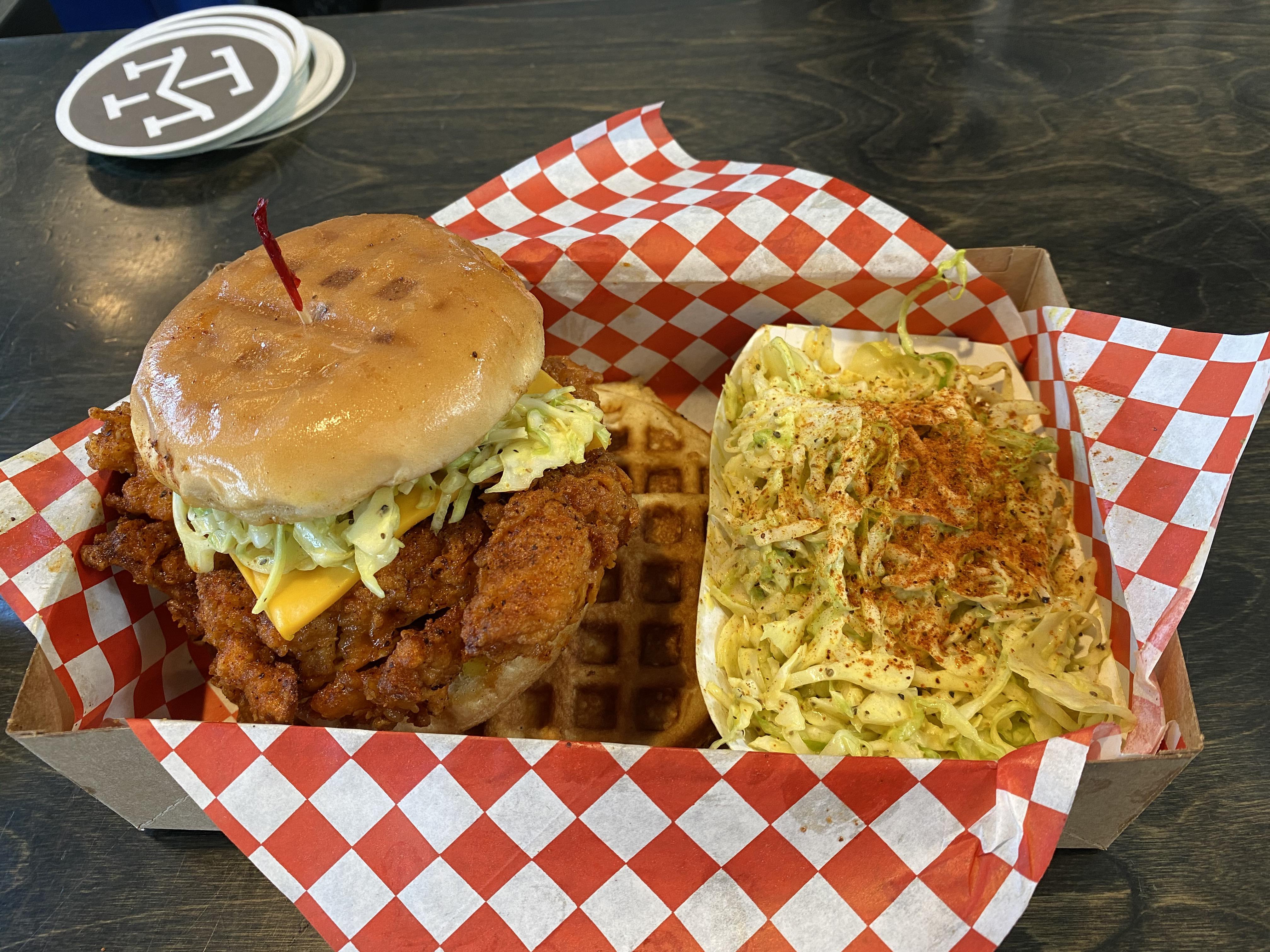 [I Ate] Nashville spicy chicken sandwich with spicy honey mustard