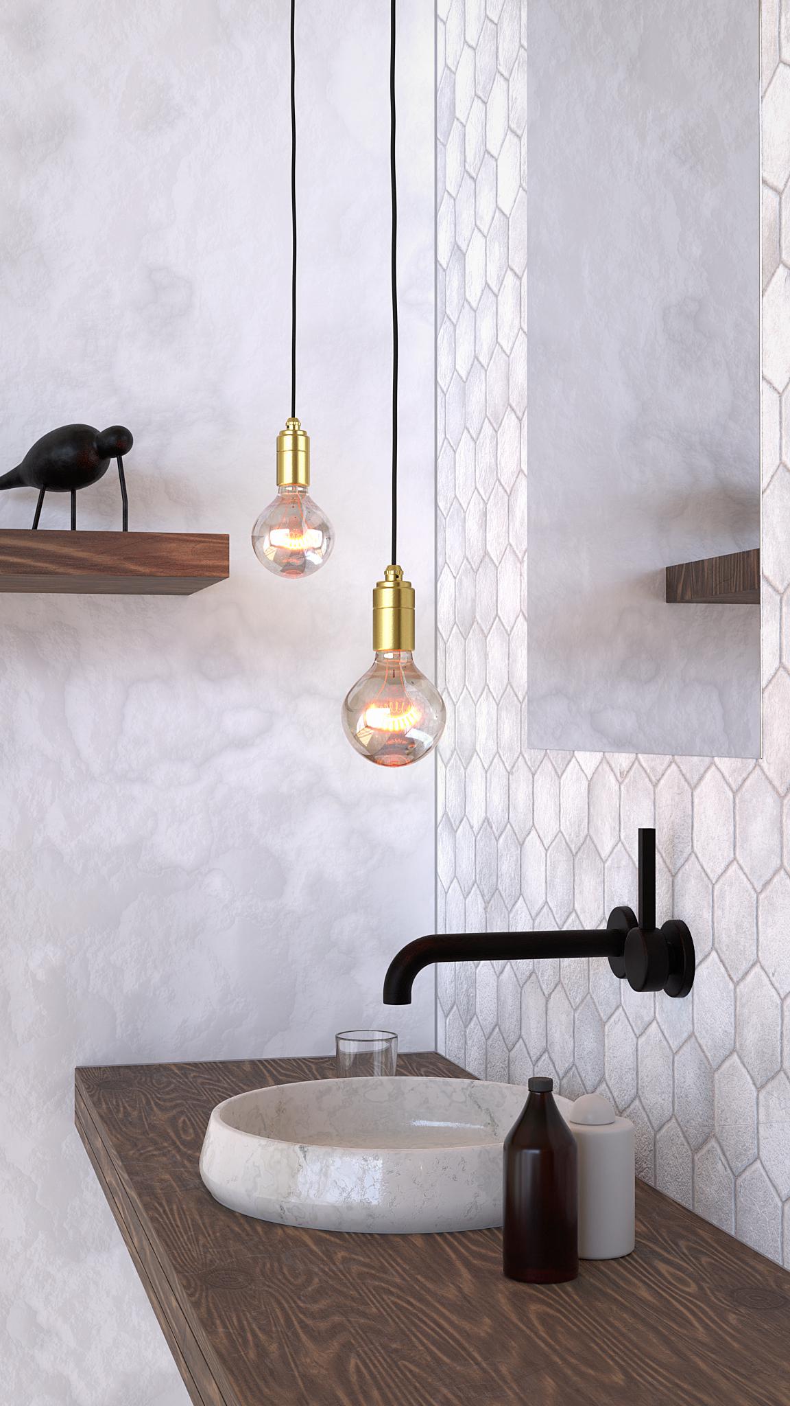 First render of 2020! Bathroom lights. r/blender