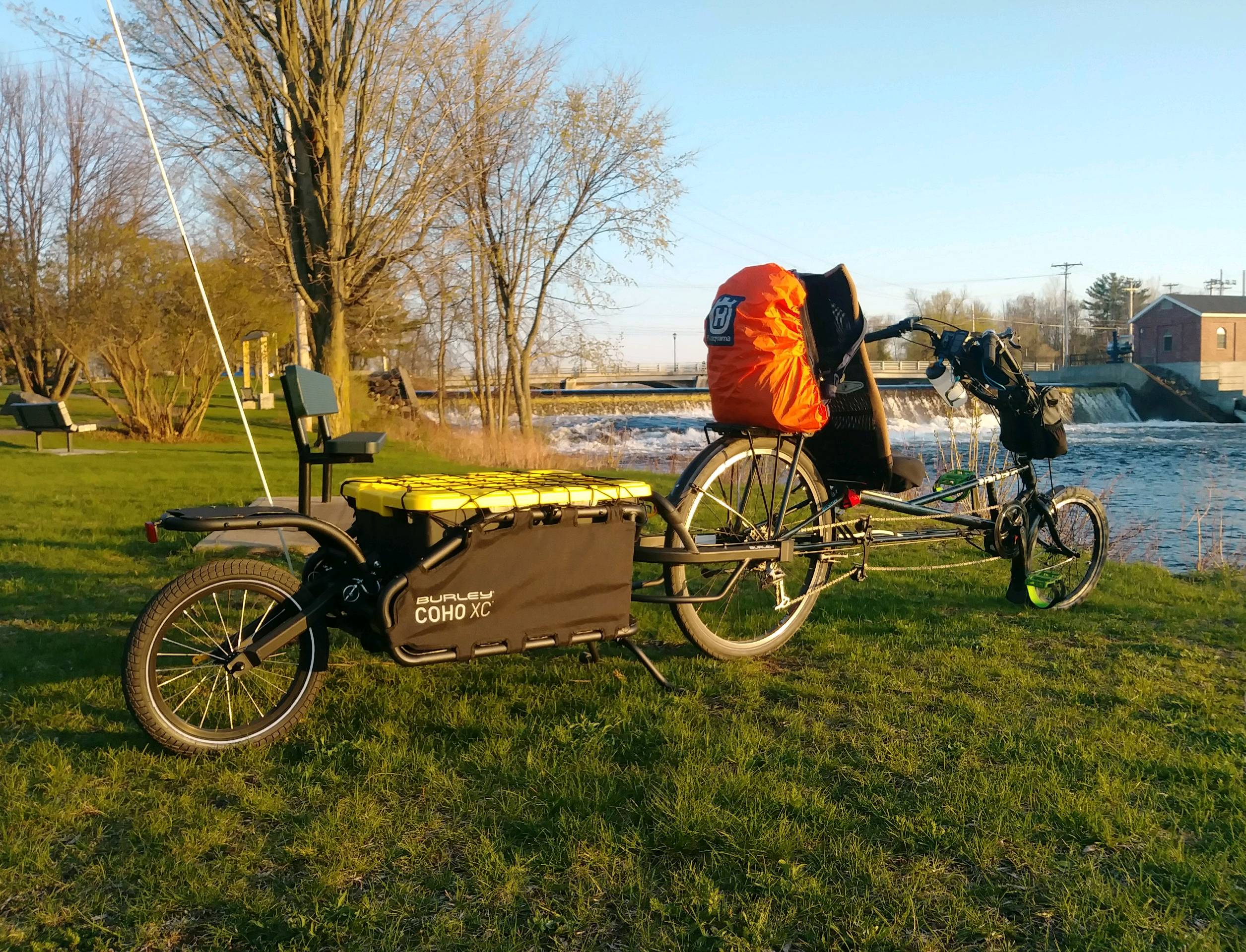 My first shopping trip with ebike and trailer. Locking and security