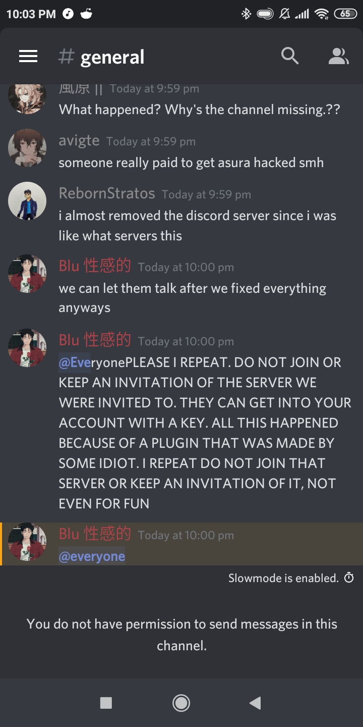 Guys for now DO NOT join the asura scans server manhwa