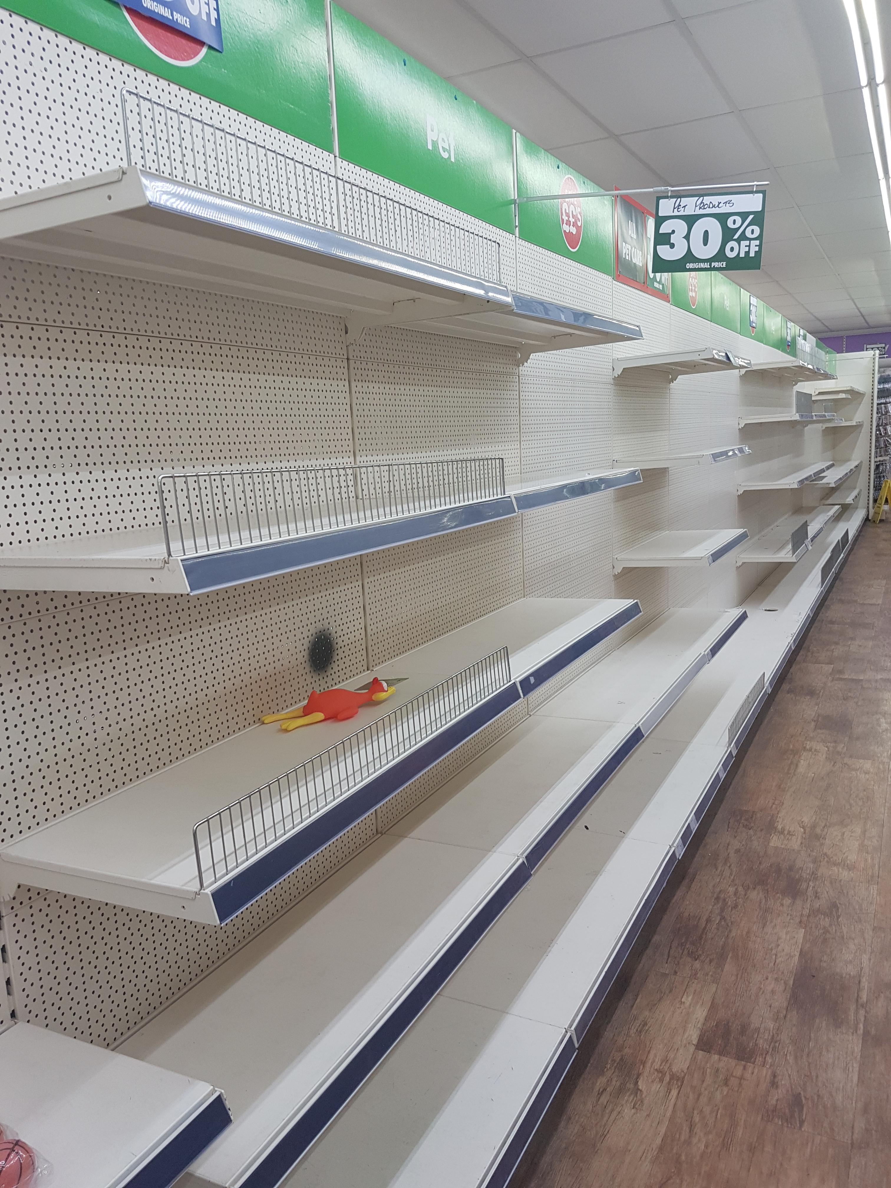 Empty shelves at my local bargain buys. r/CasualUK