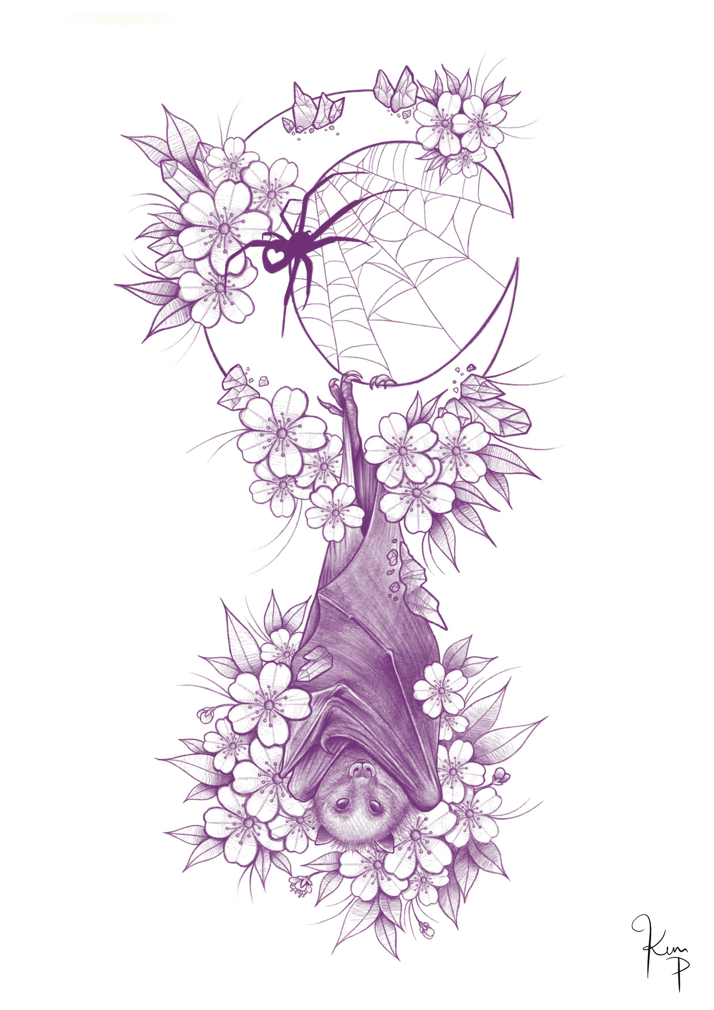 Bat Tattoo Design, Me, Digital, 2020 : R/Art 3508_x_2480_jpg
