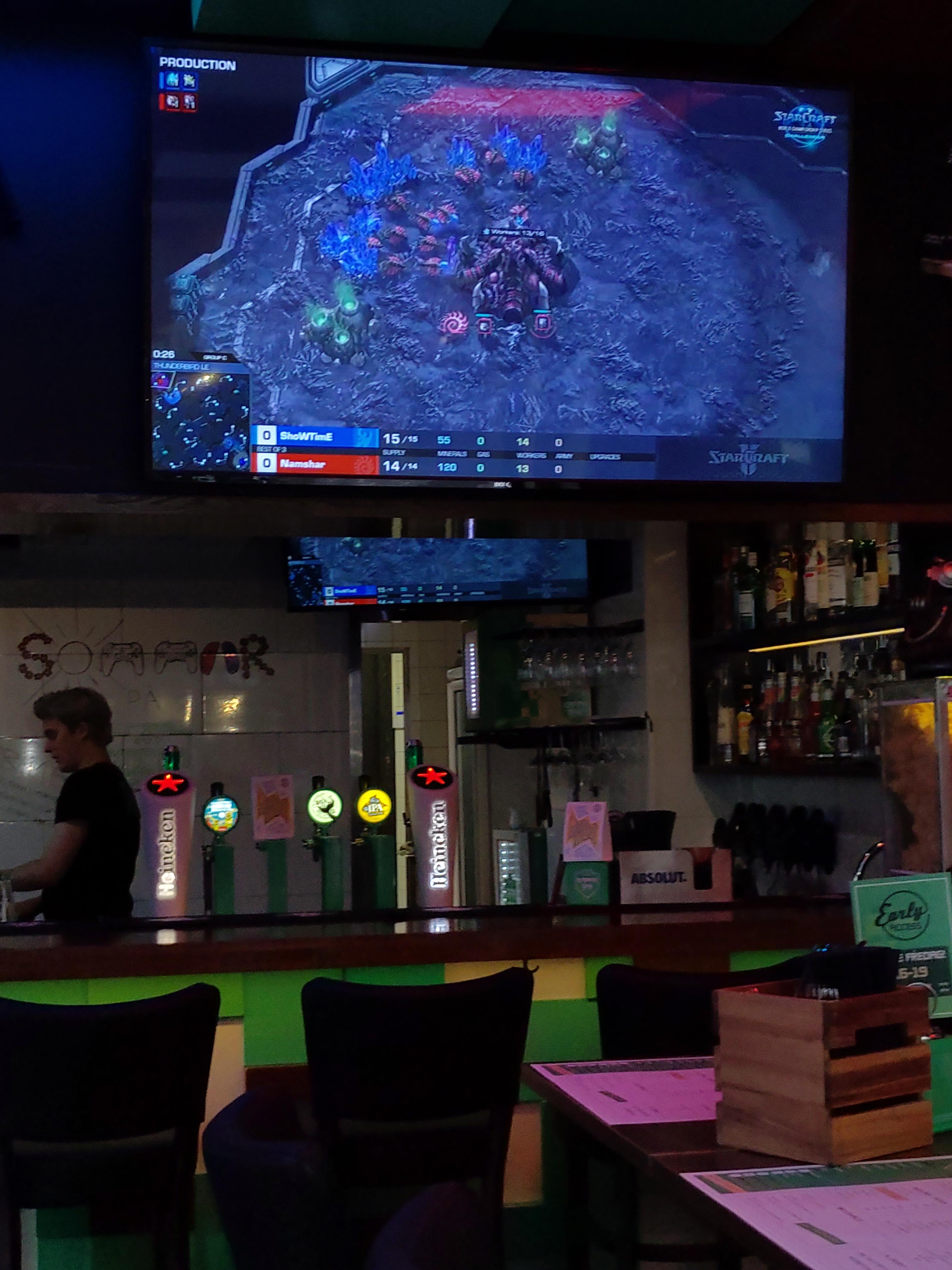 StarCraft and beer at Kappa Bar in Stockholm 😎🍺 r/starcraft