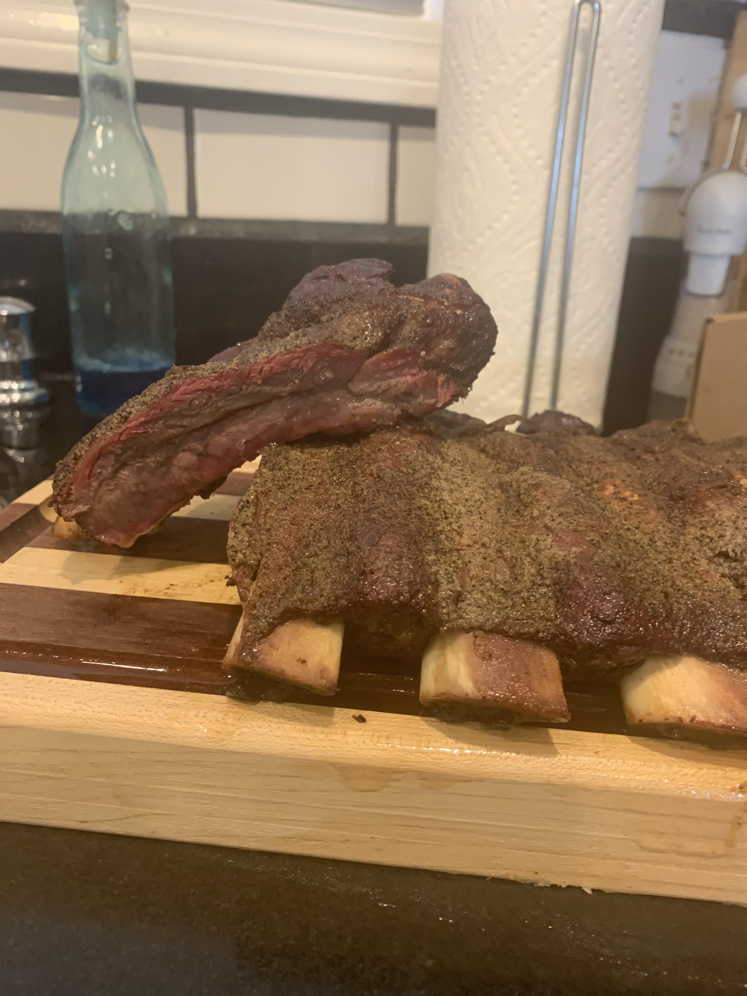 Beef back ribs smoked with apple wood r/Traeger