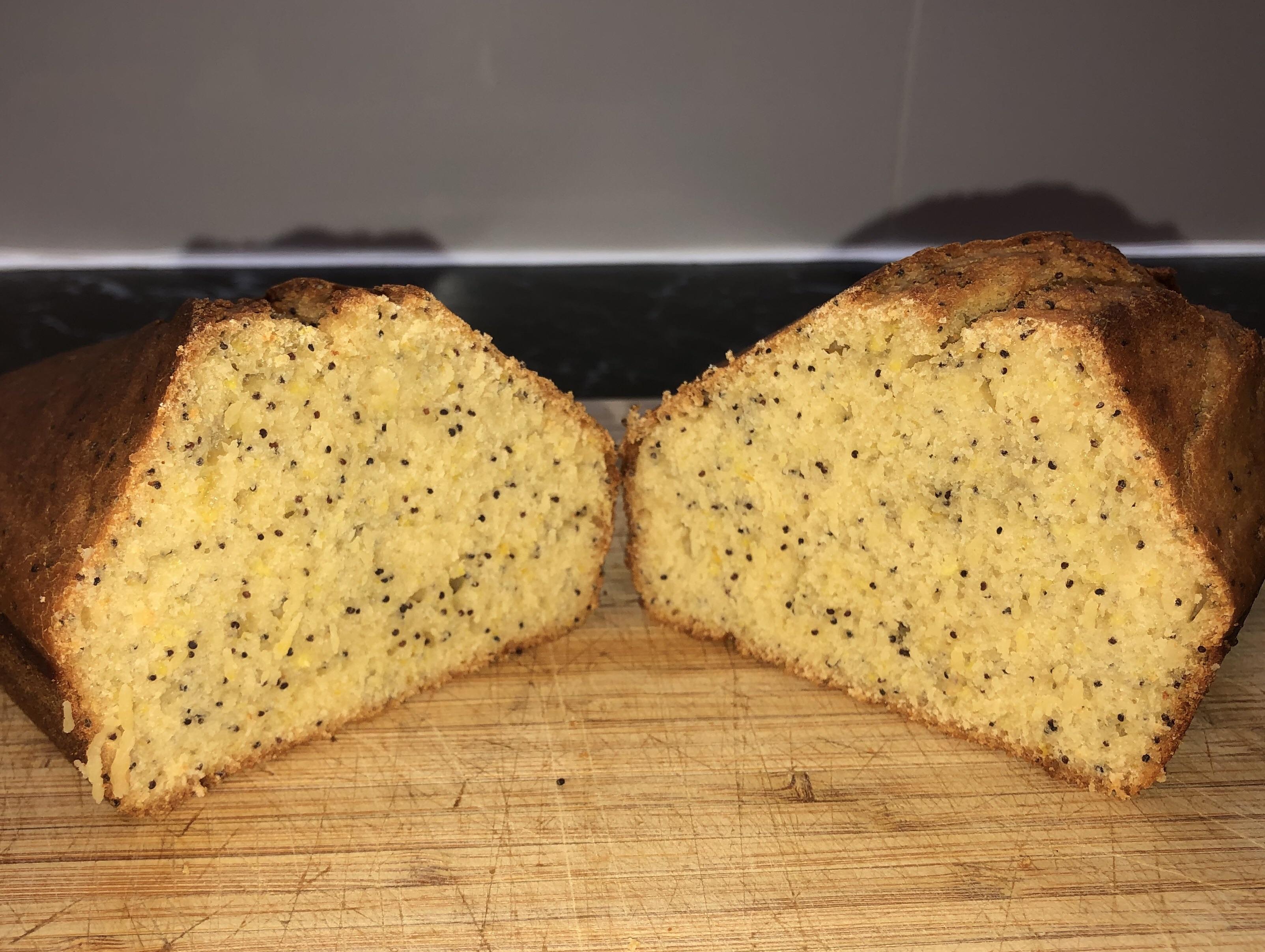 Orange poppy seed loaf, low fat and low kJ! r/veganrecipes