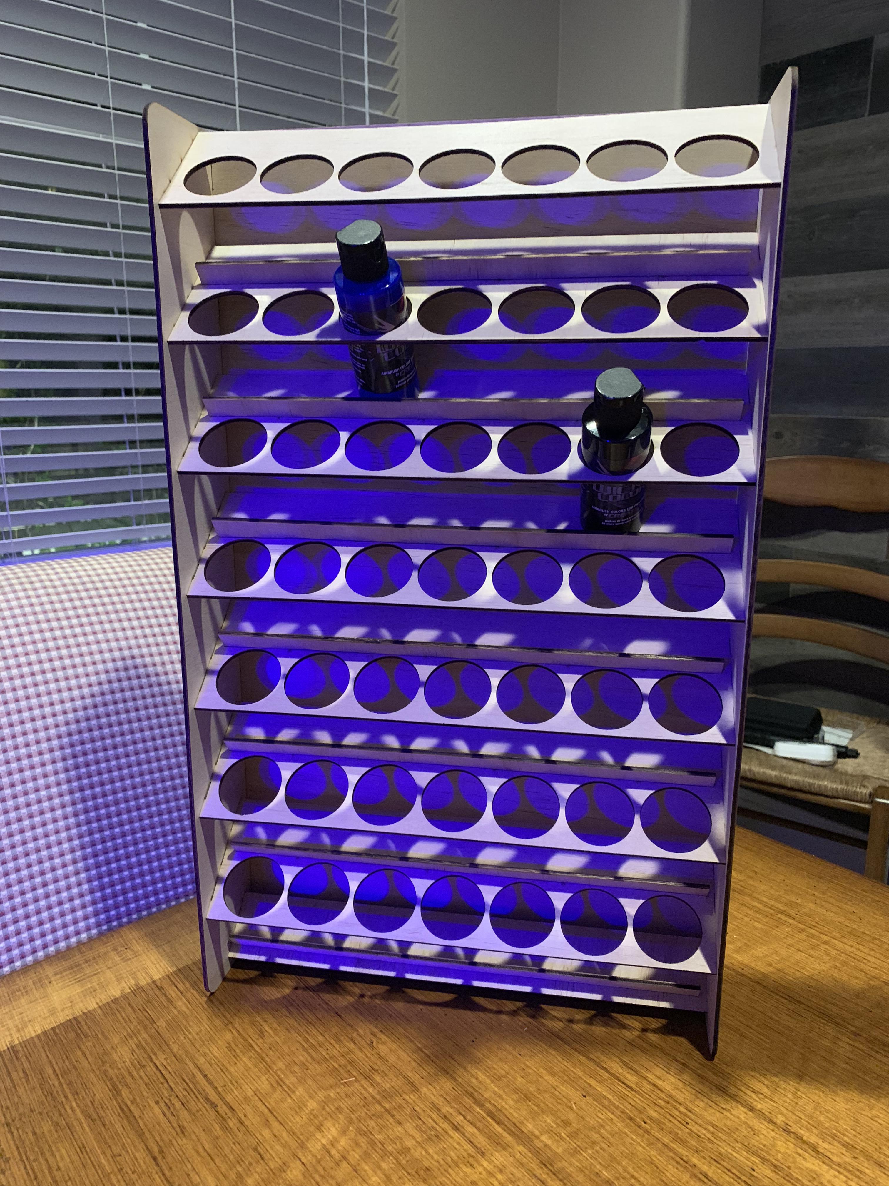 Acrylic Paint holder designed on Onshape and cut by Thunder laser. r