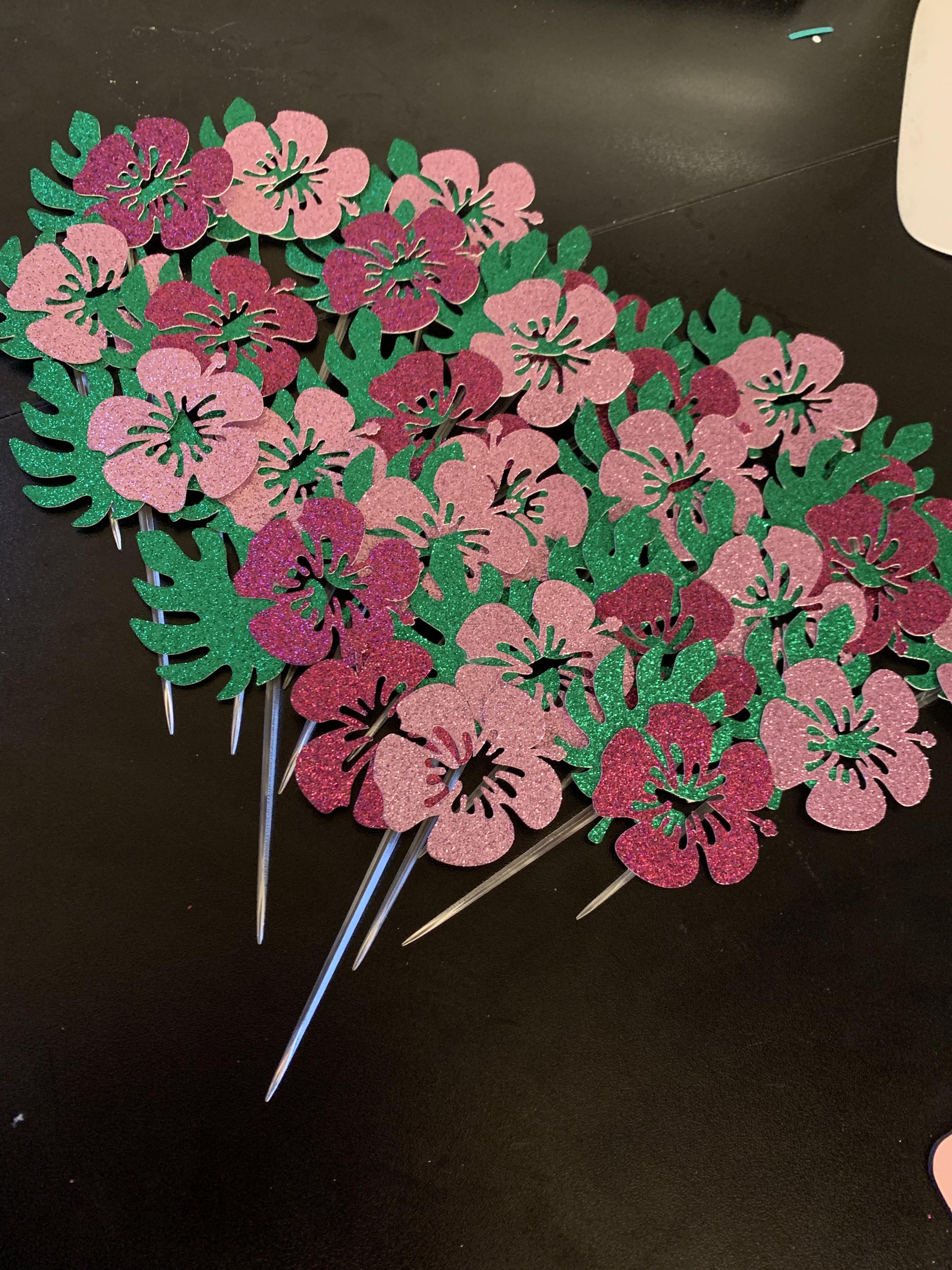 Tropical cupcake toppers r/cricut