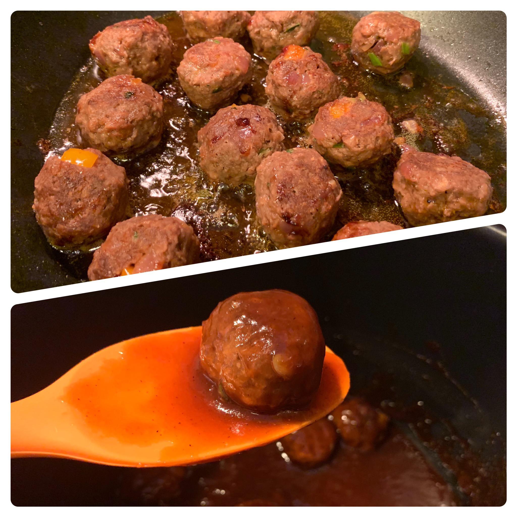 Sweet & Sour Meatballs. (Made with Beyond Meat ground) r/vegetarian