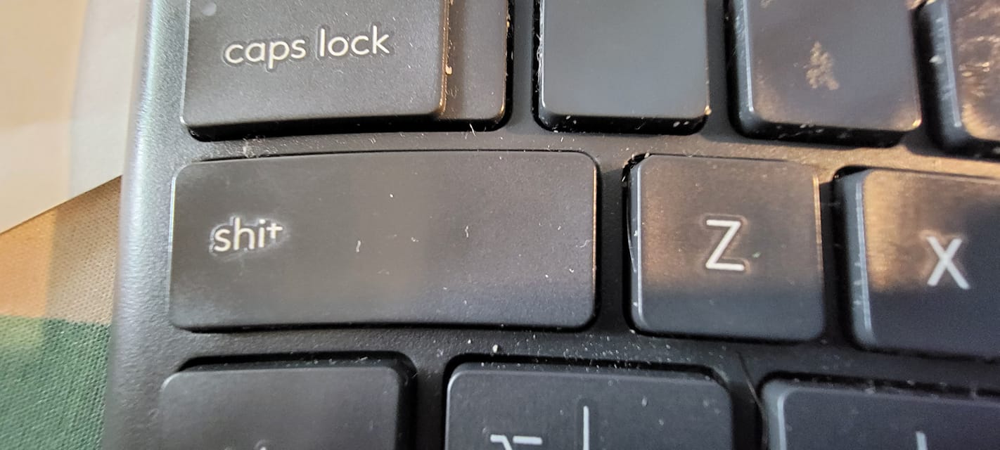 The way the letters wore off my keyboard. r/mildlyinteresting