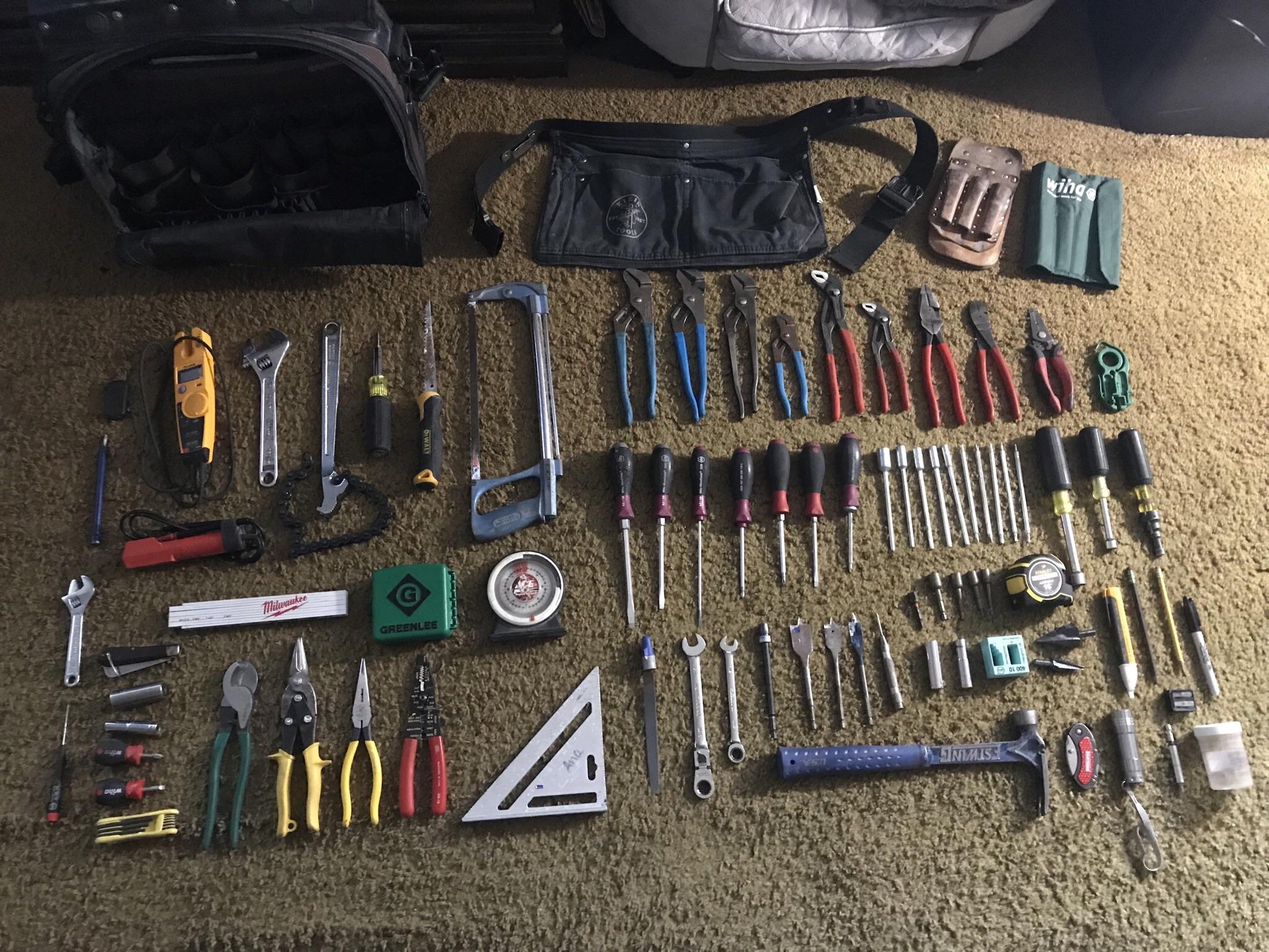 Tool bag dump r/electricians