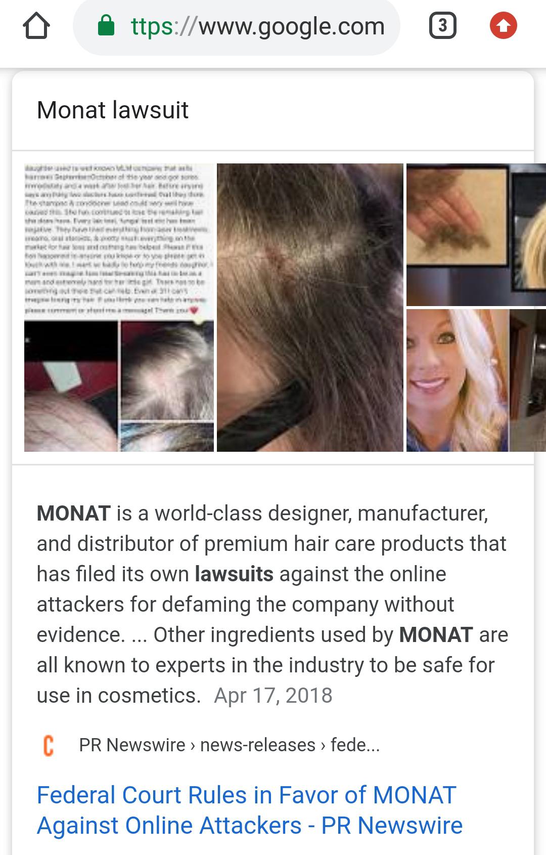 I wanted to read more about the Monat Lawsuit, so I Googled Monat