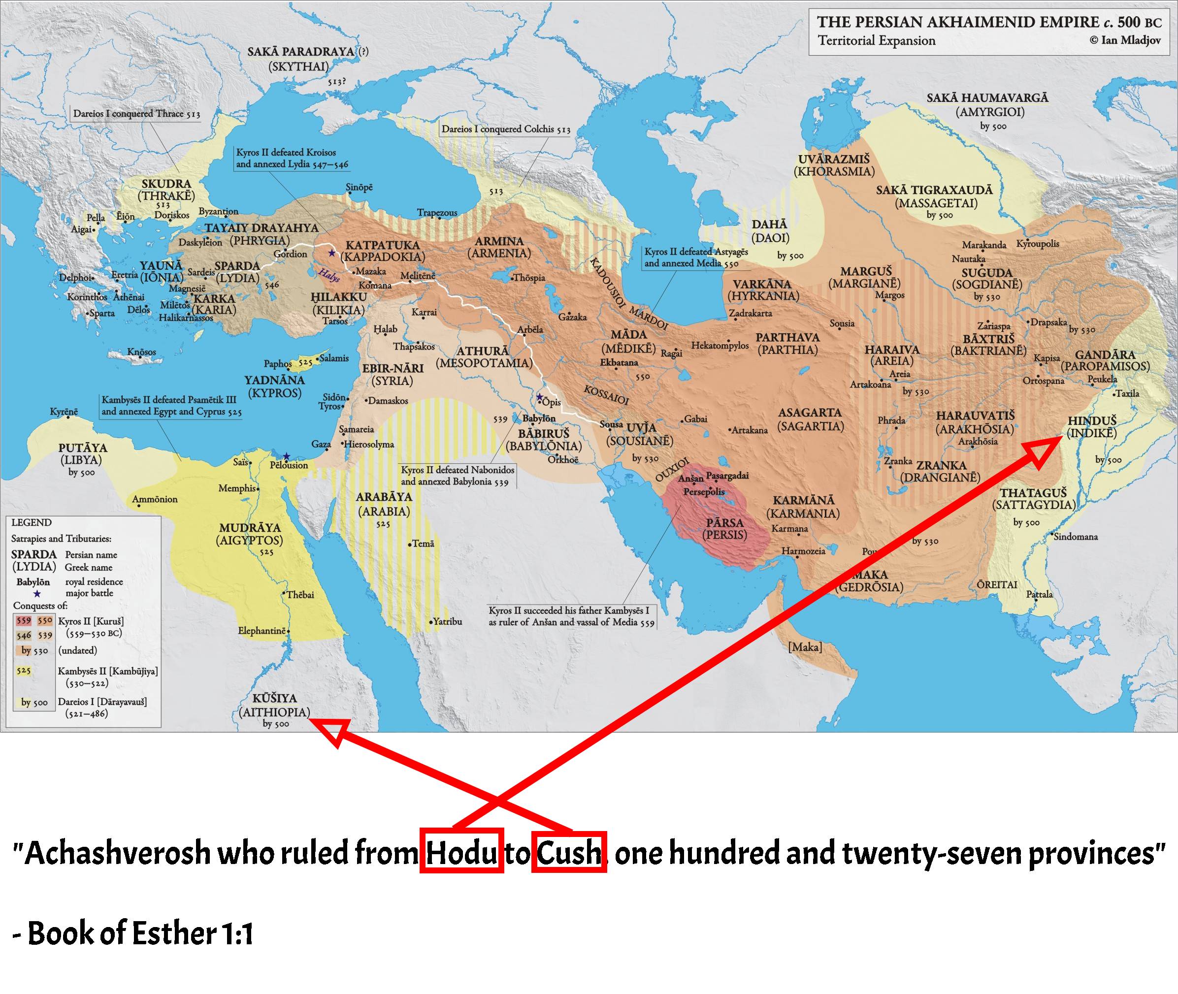 Punjab [Hodu] is mentioned in the Bible [book of Esther] as one of the