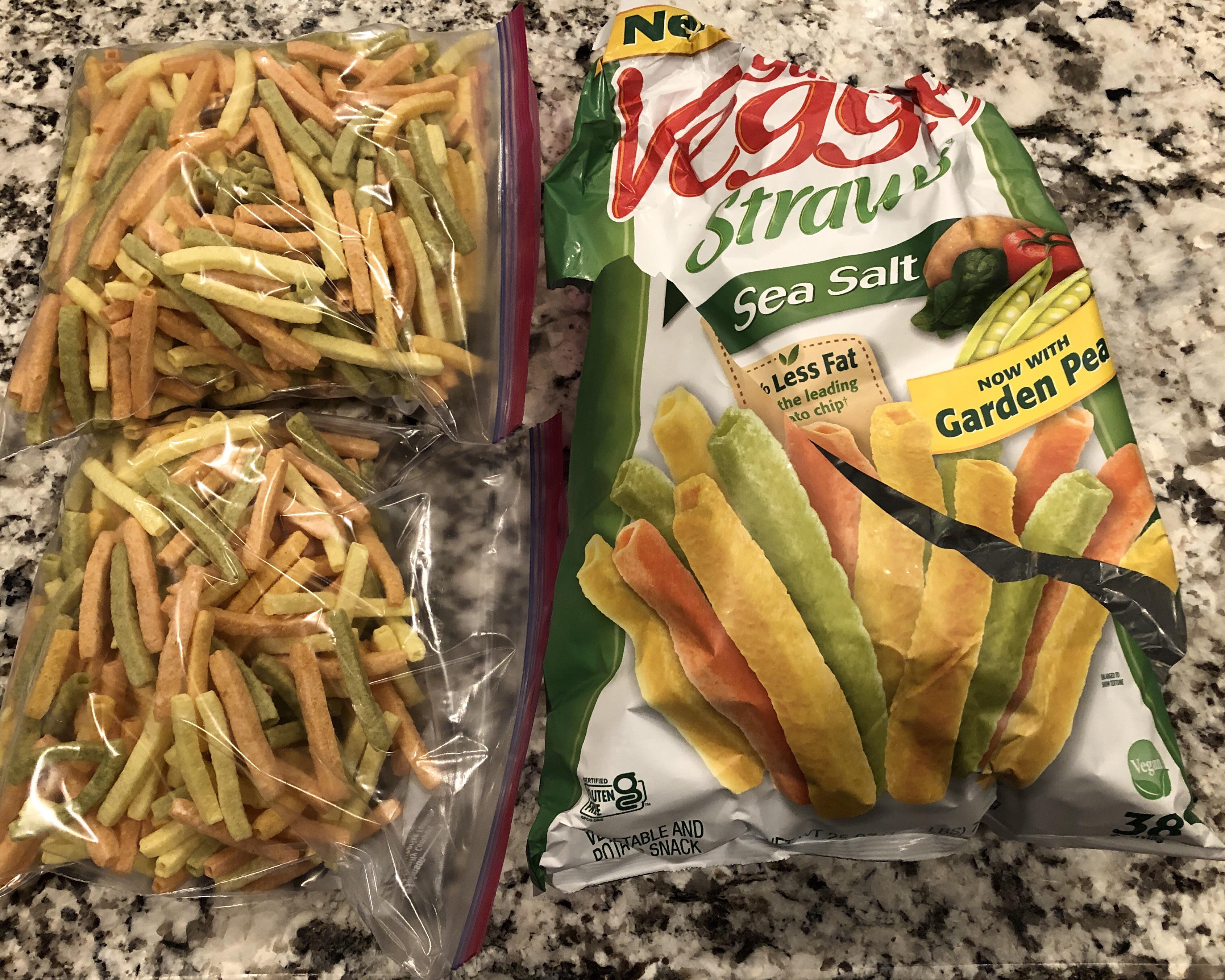 Does anyone else think the bag material of the Veggie Straws is