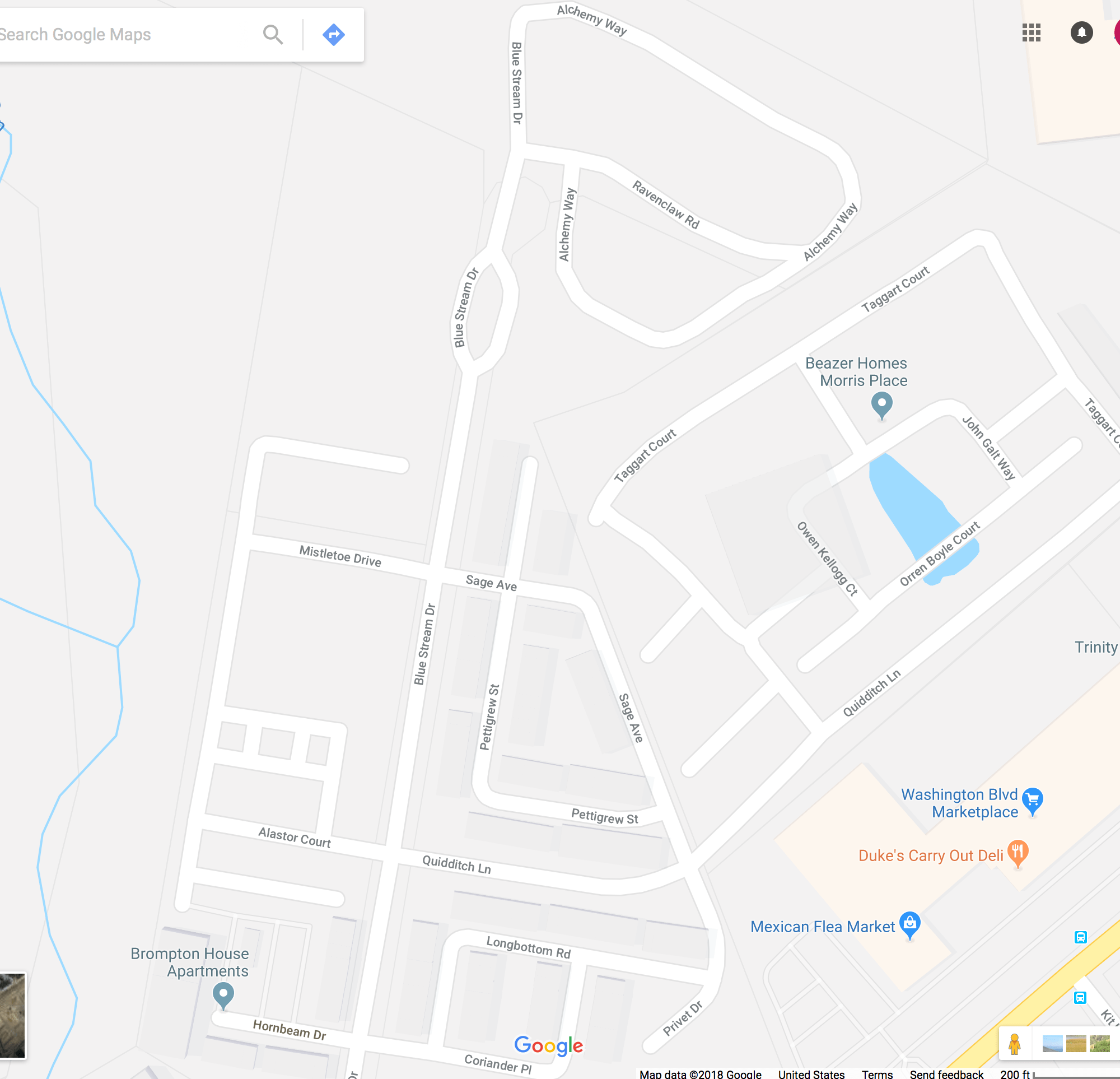 In Elkridge Maryland, there is a neighborhood with Potterthemed street