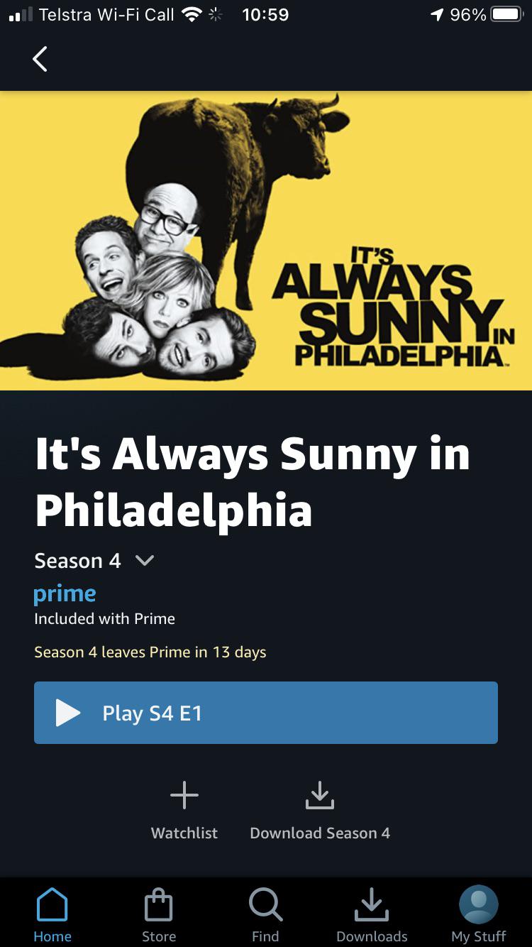 Looks like It’s Always Sunny In Philadelphia is leaving Amazon Prime
