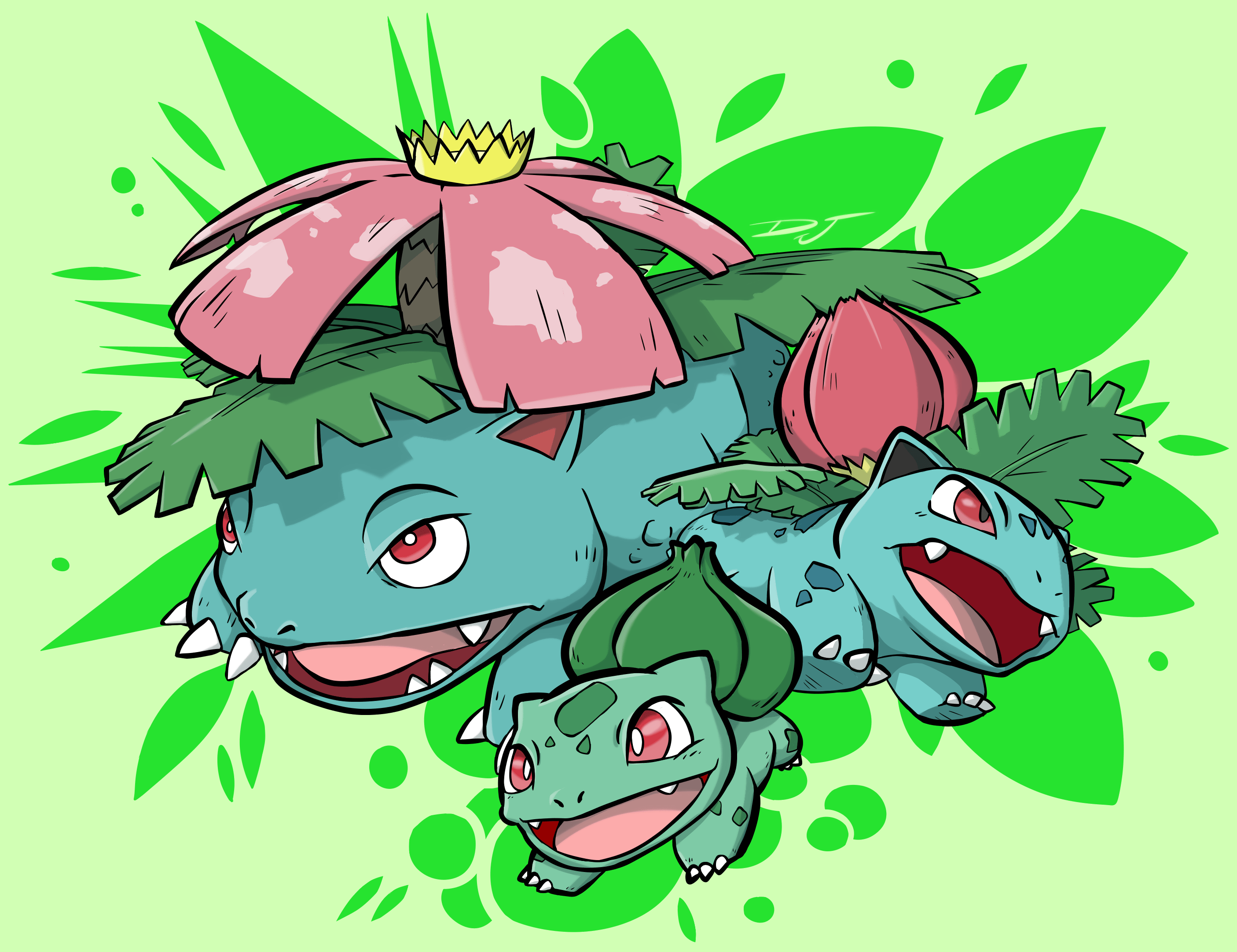 bulbasaur ivysaur venusaur fanart r/Pokemonart