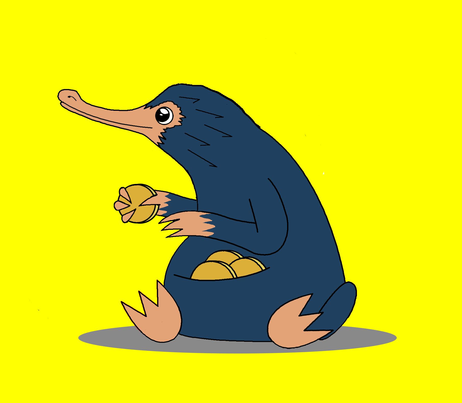 I drew my favorite character, the Niffler r/harrypotter