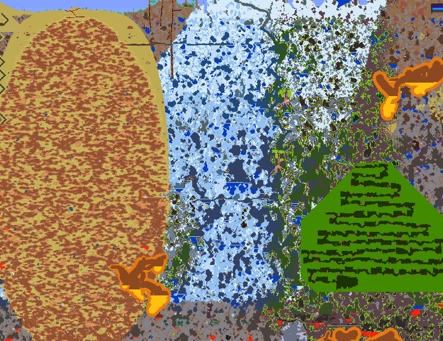 My desert, snow biome and jungle have all been crammed into one area