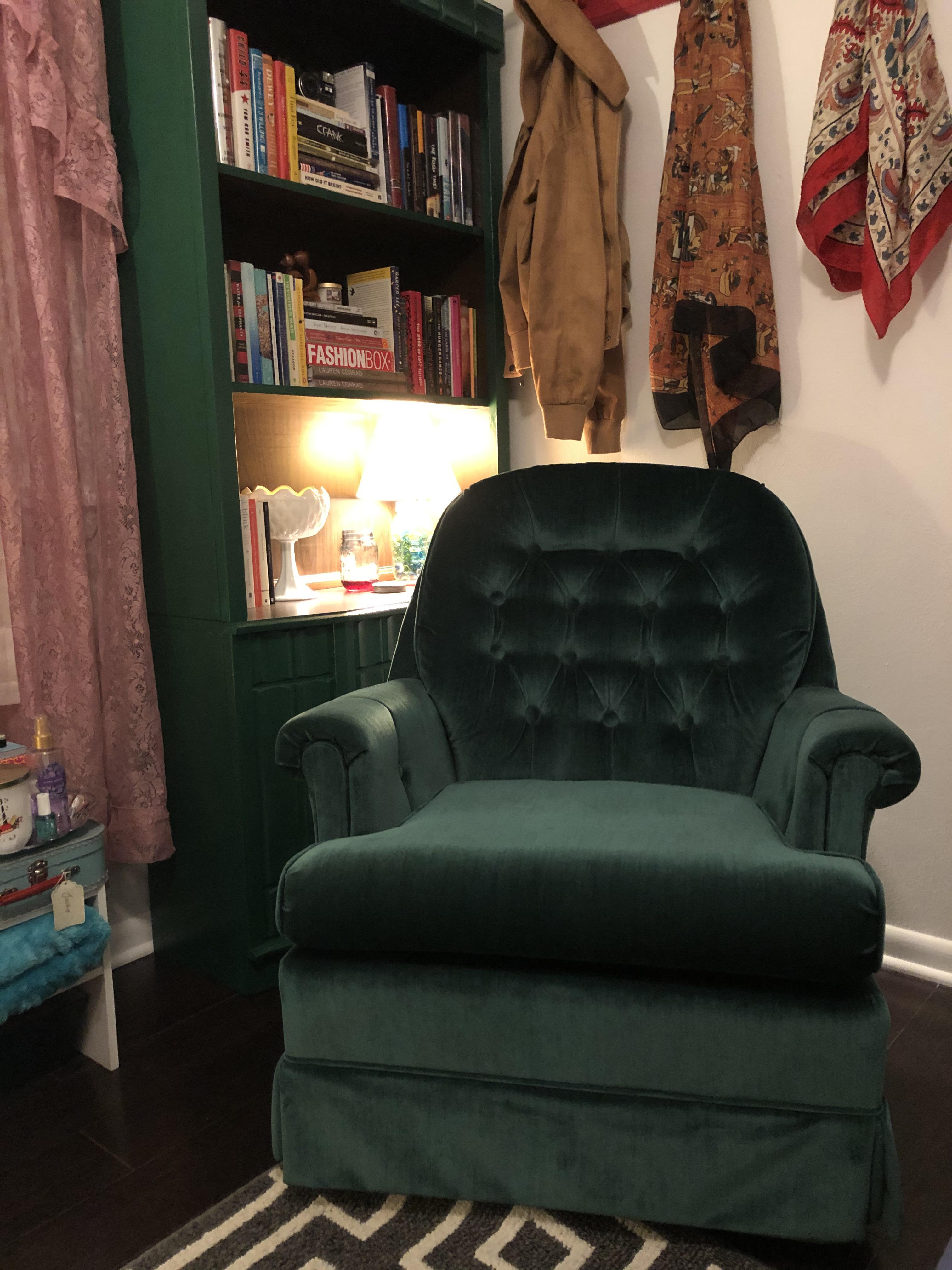 10 armchair that spins and rocks. Finally had time to steam clean and