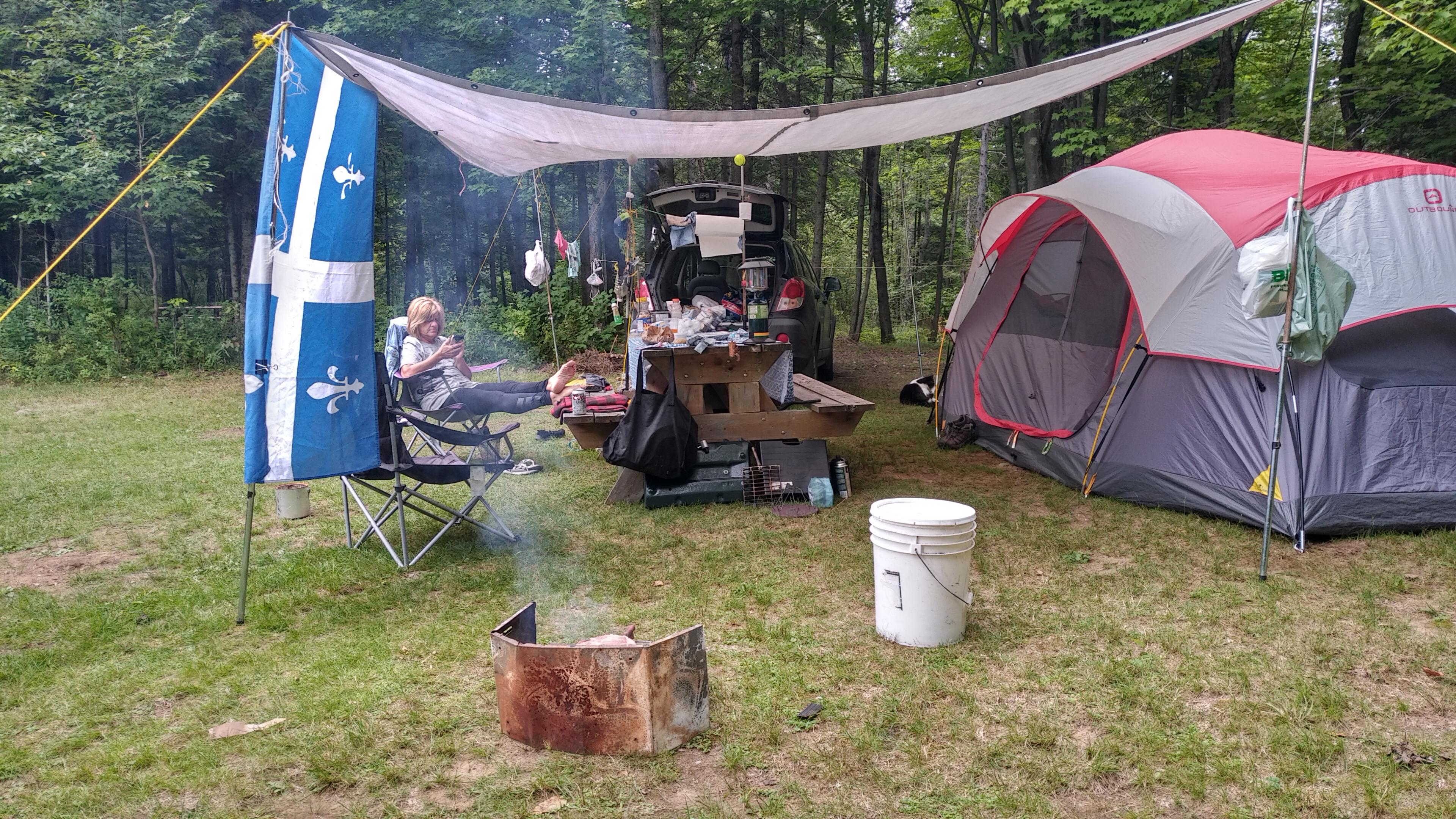 A camping setup ! can't wait for rain to come !! unlike the wife! r