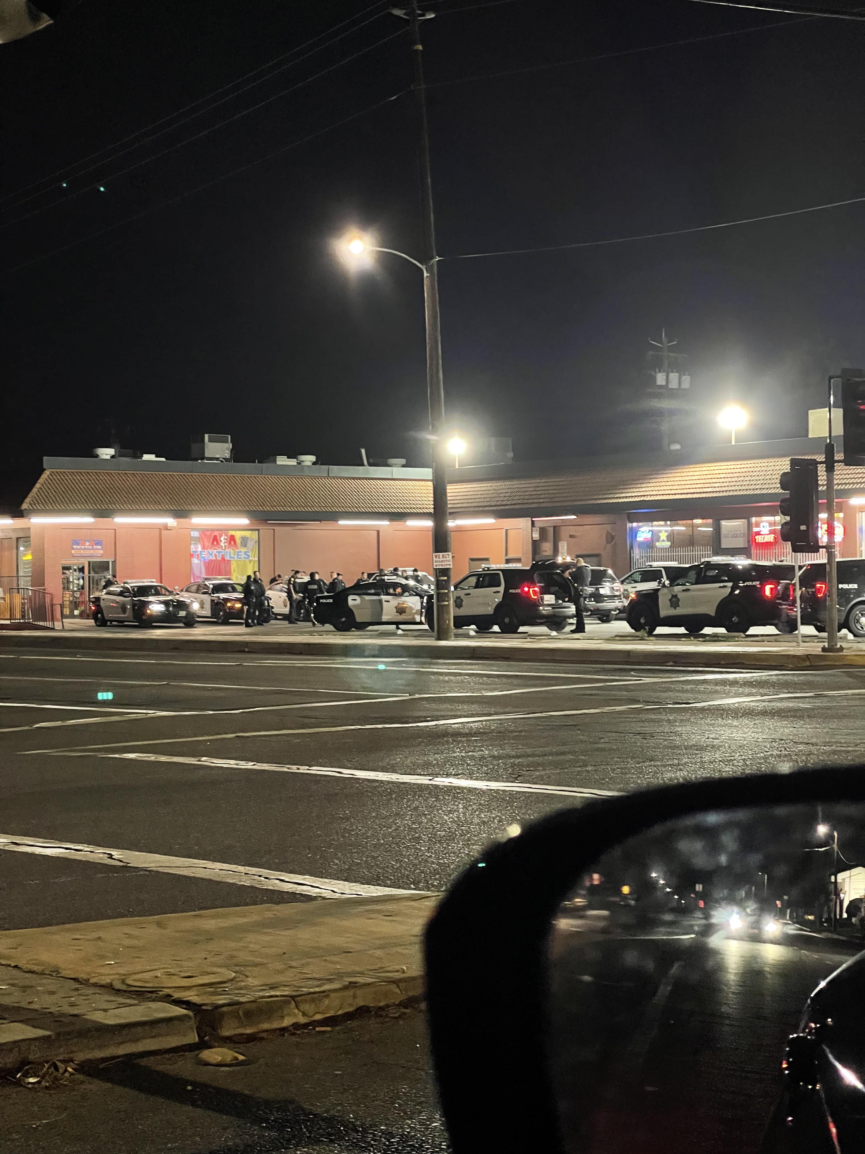 Anyone know what happened? I doubt the cops were having a car meet lol.. (shields and west) r