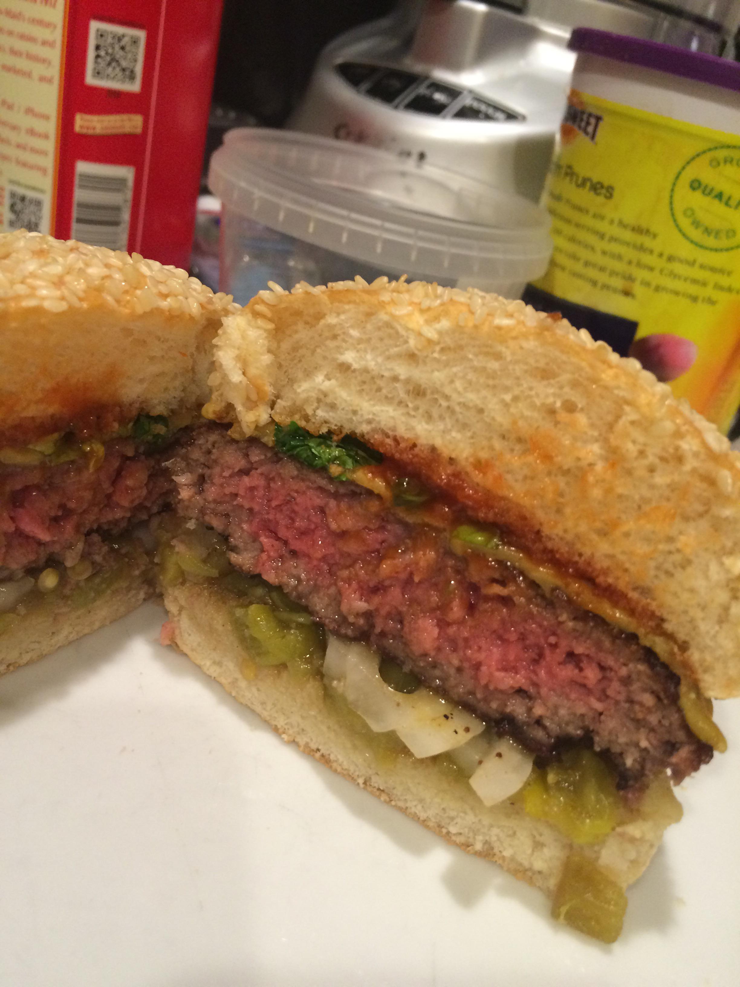 LaFrieda brisket burger blend. 129F. r/sousvide