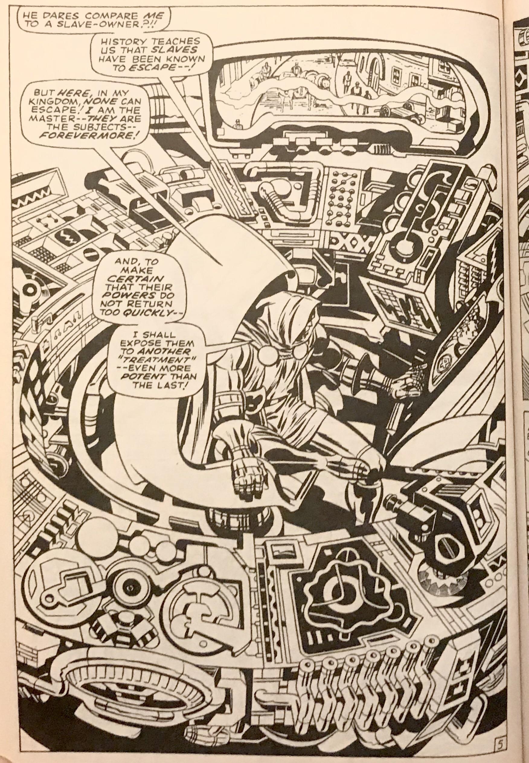 Jack Kirby birthday is today, here’s a beautiful Dr. Doom splash Page