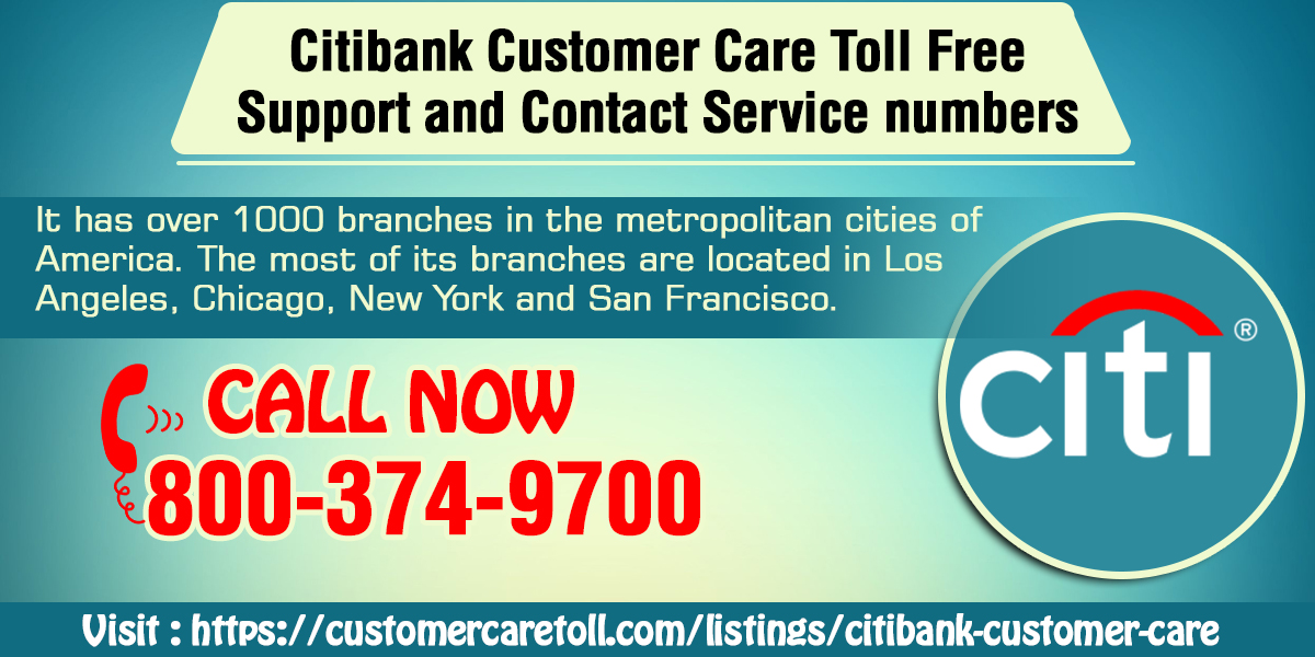 Citibank Customer Care Toll Free Support and Contact Service numbers