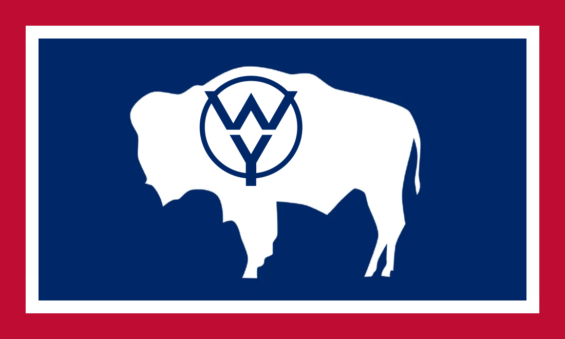 Wyoming brand without the full state name. r/vexillology