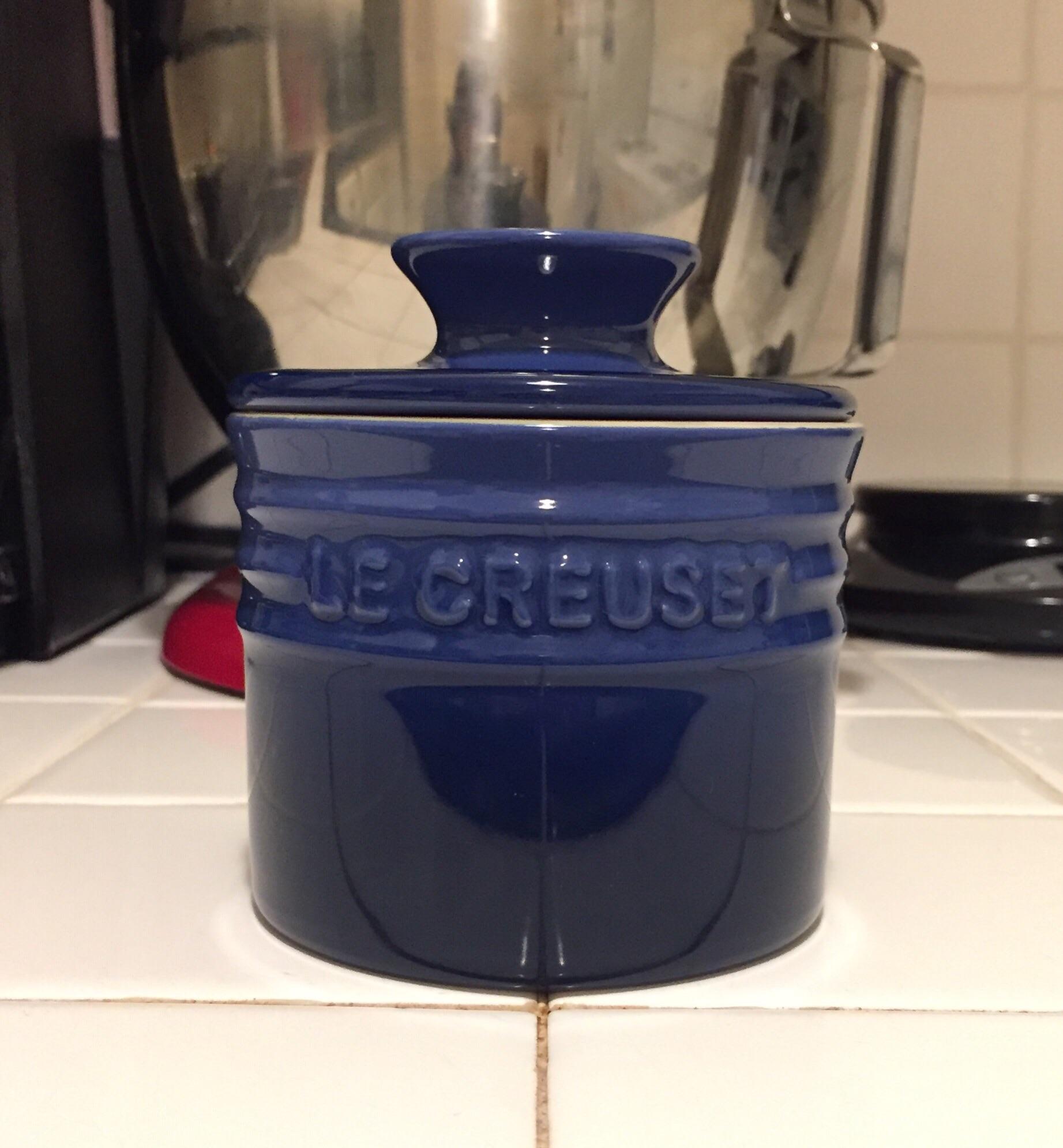 Le Creuset butter crock. Not the flashiest find but I’ll take it! r