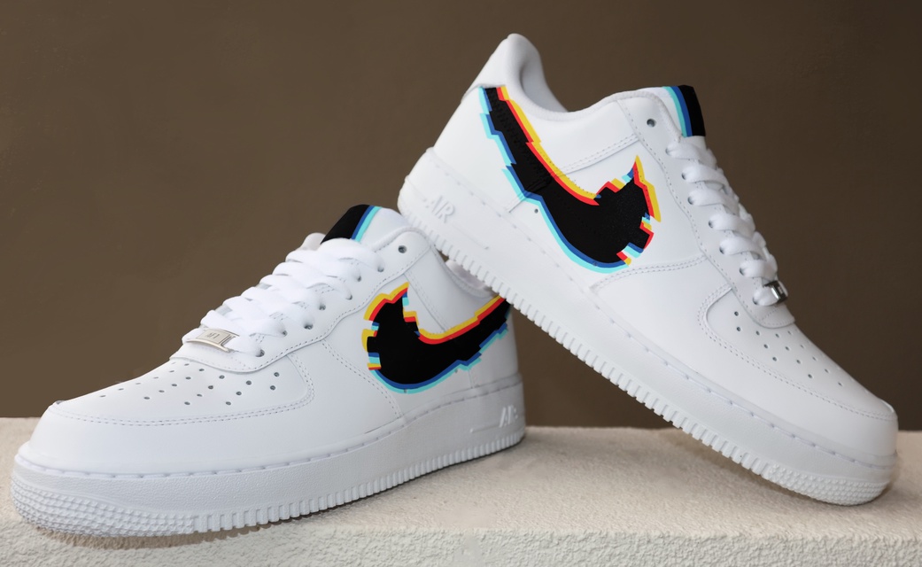 Glitch Custom Nike Air Force One By Artist KITA r/Sneakers