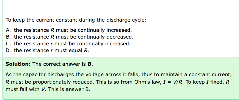 Ohm's Law AAMC question pack physics 54 Mcat