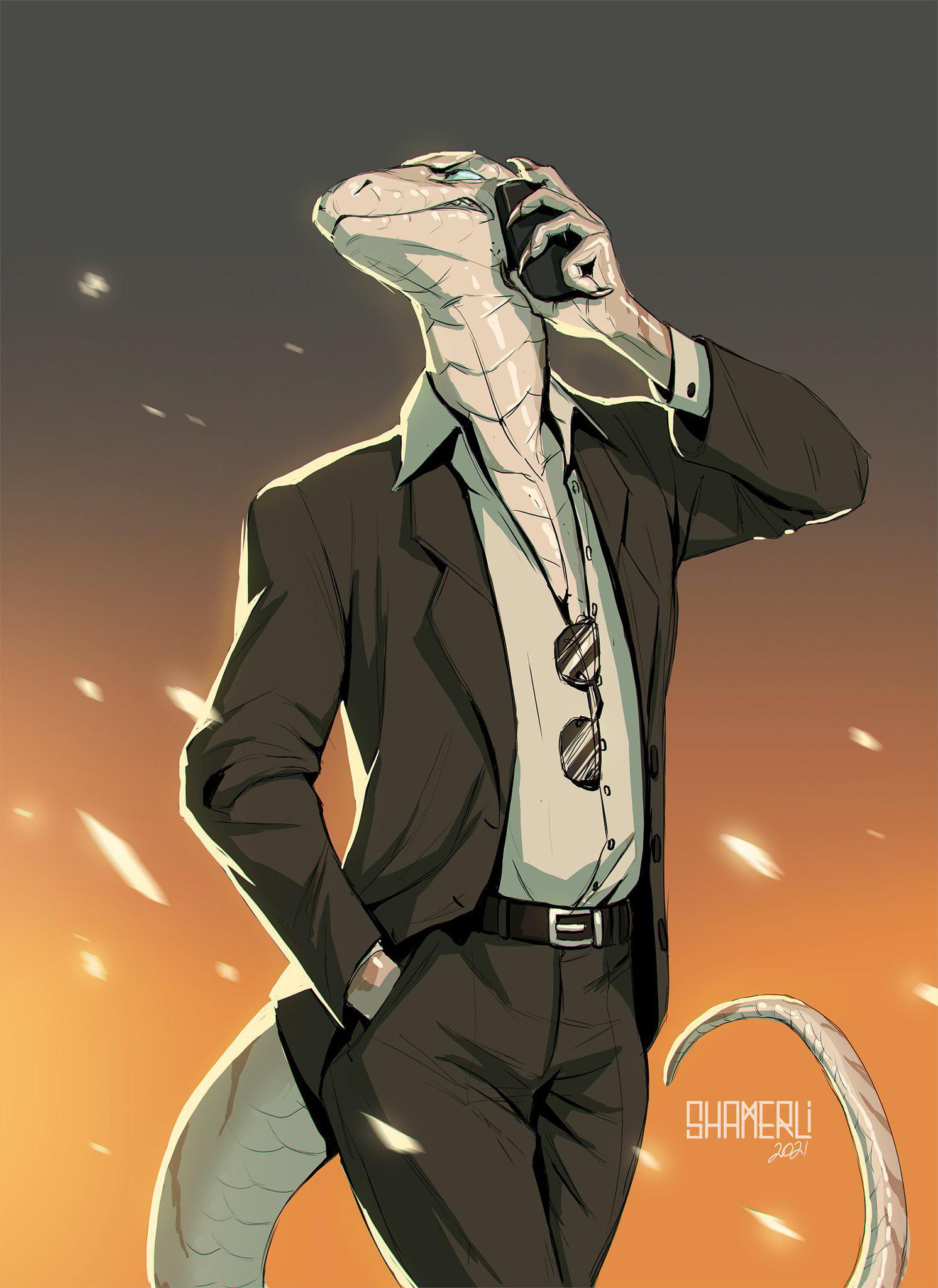 Killer Suit (Art by ShamerliArt on Twitter) r/furry