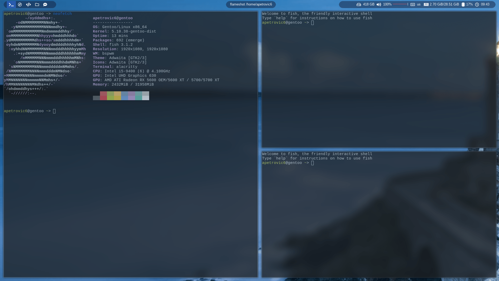 Finally installed Gentoo after being 6 months on Arch. What do you