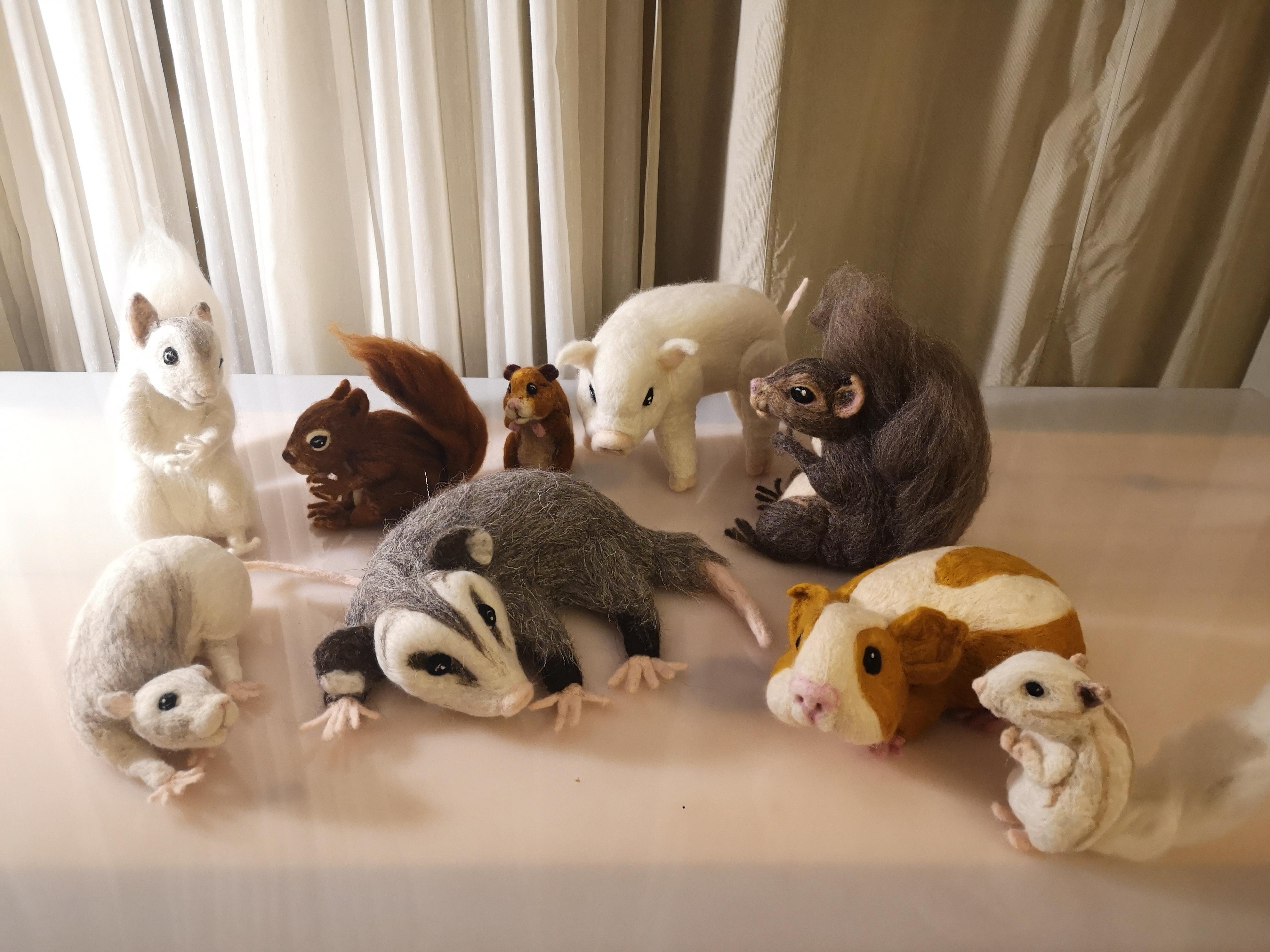 I'm a local artist who makes realistic needle felted animals (and
