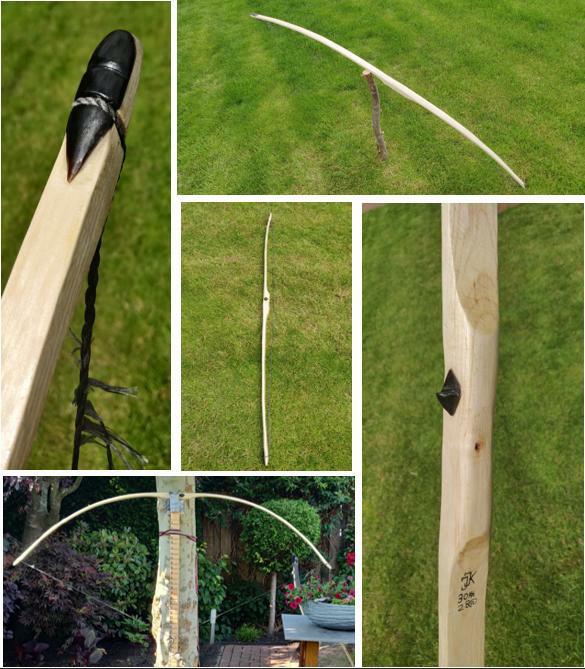 An ash bow i made. It shoots 30 at 28 inches. Very happy with how it turned out!! r/Archery