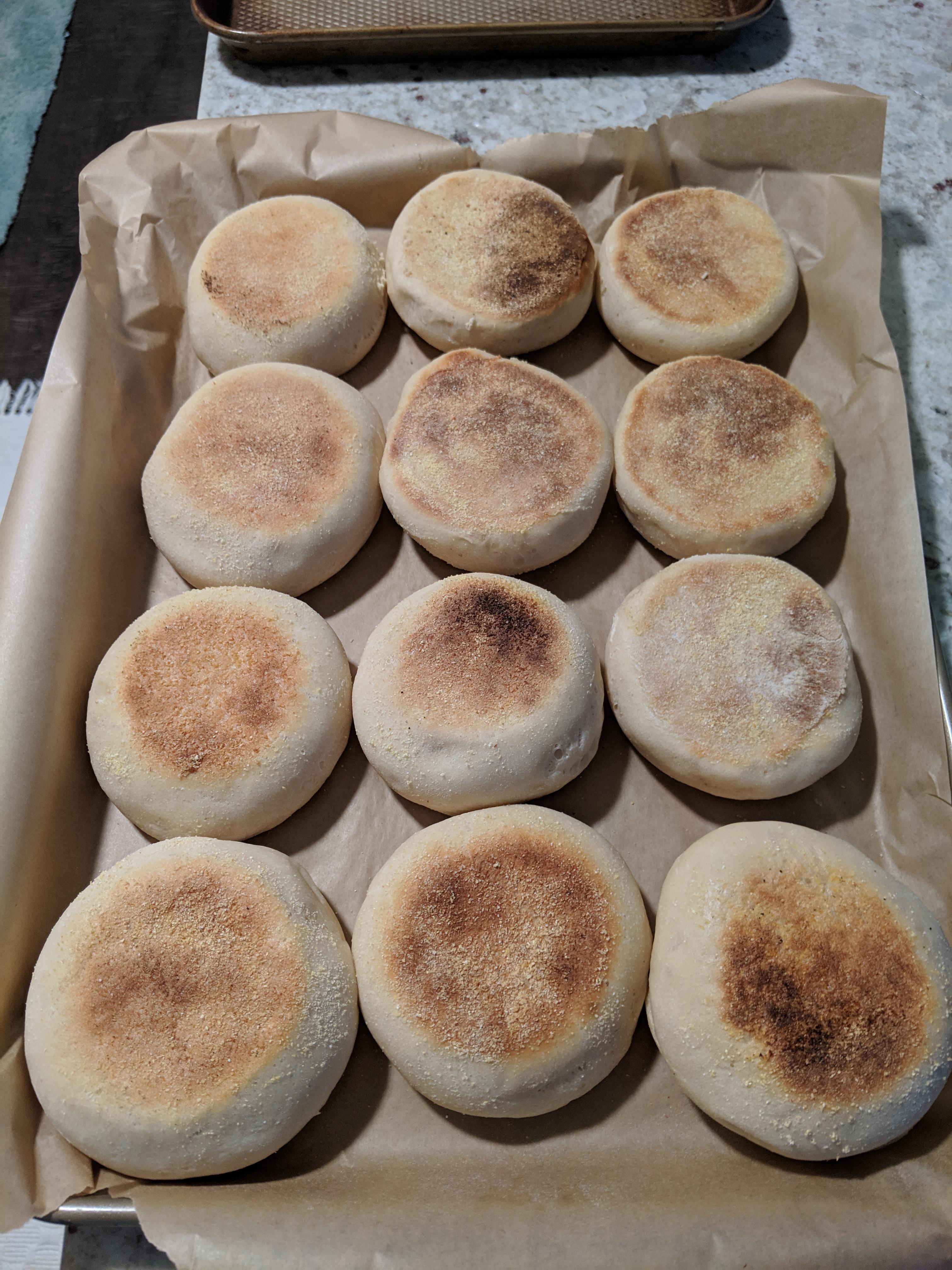 Made sourdough English muffins for the first time today! r/Breadit