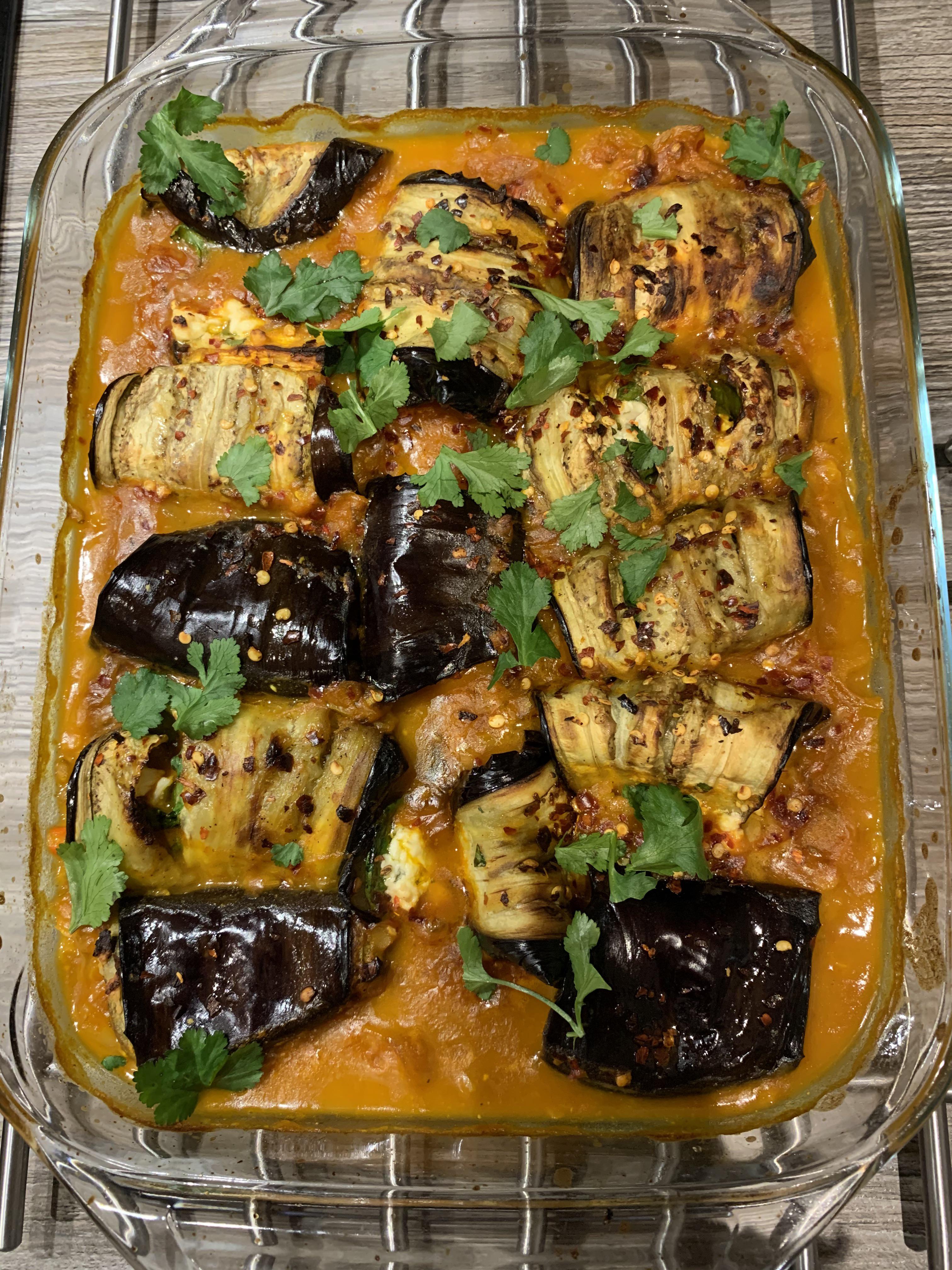 Ottolenghi’s Stuffed Aubergine in Curry & Coconut Dal r/tonightsdinner
