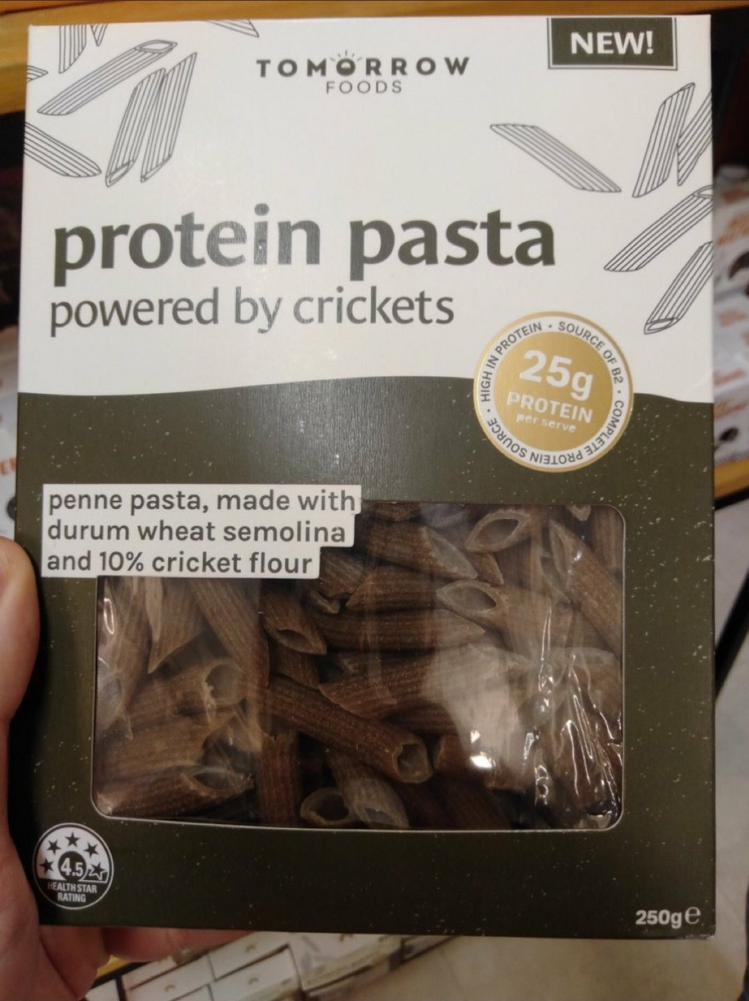 Protein pasta powered by crickets..... r/Canada_sub