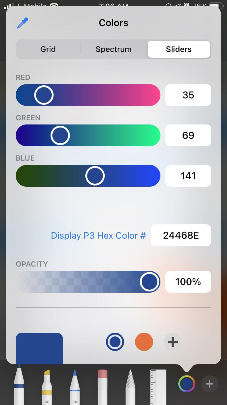 iOS 14 Updated Markup Color Picker from image, Saved Custom Color(08)