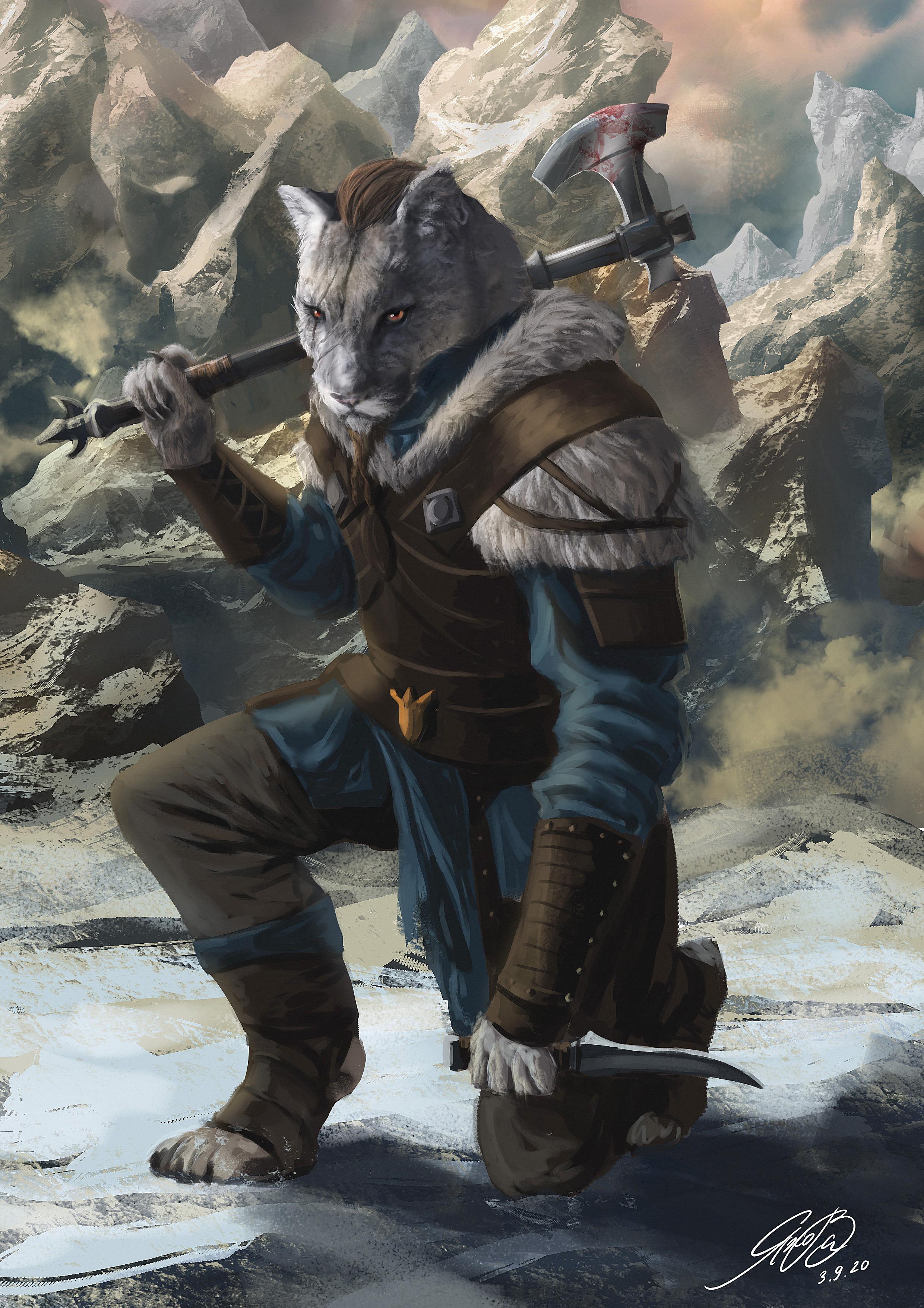 Khajiit Vampire Commission I painted. Digital art. Send a message if you want your character