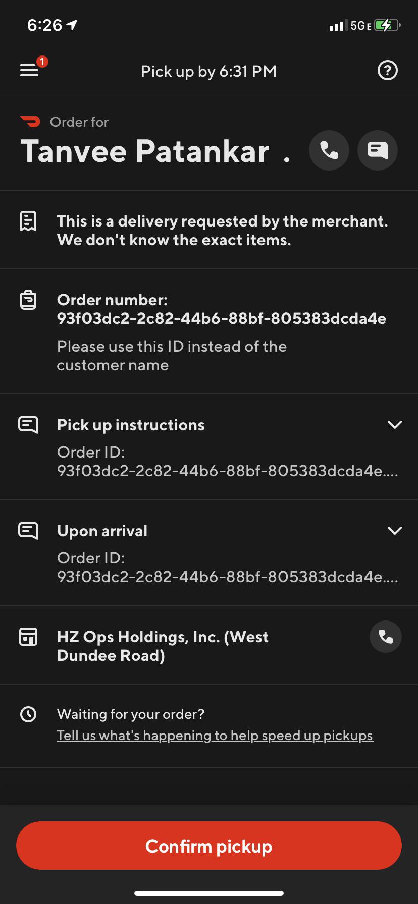 Yes let me just recite their order number! No problem! r/doordash