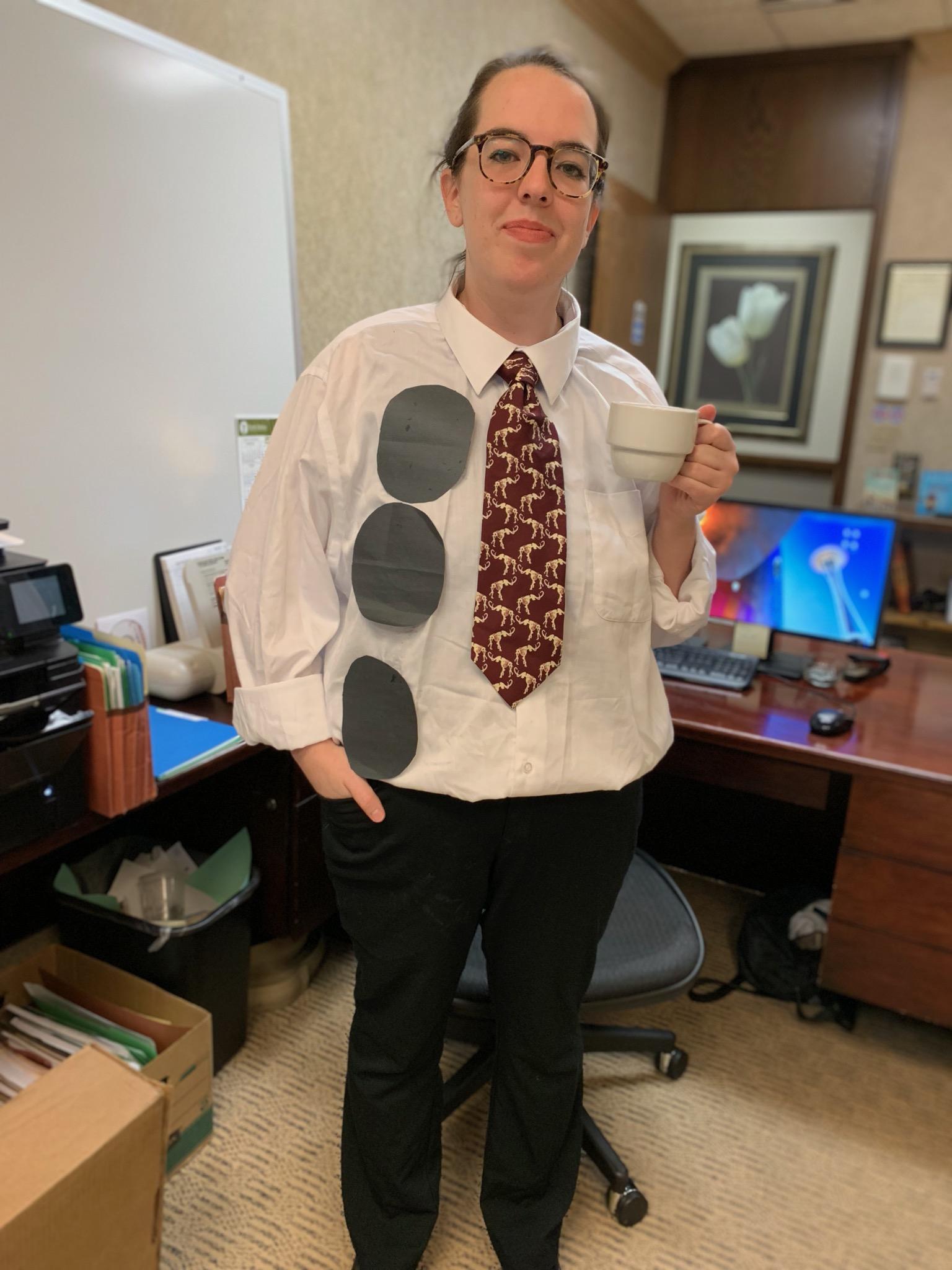 An attempt at three hole punch jim for my office r/DunderMifflin