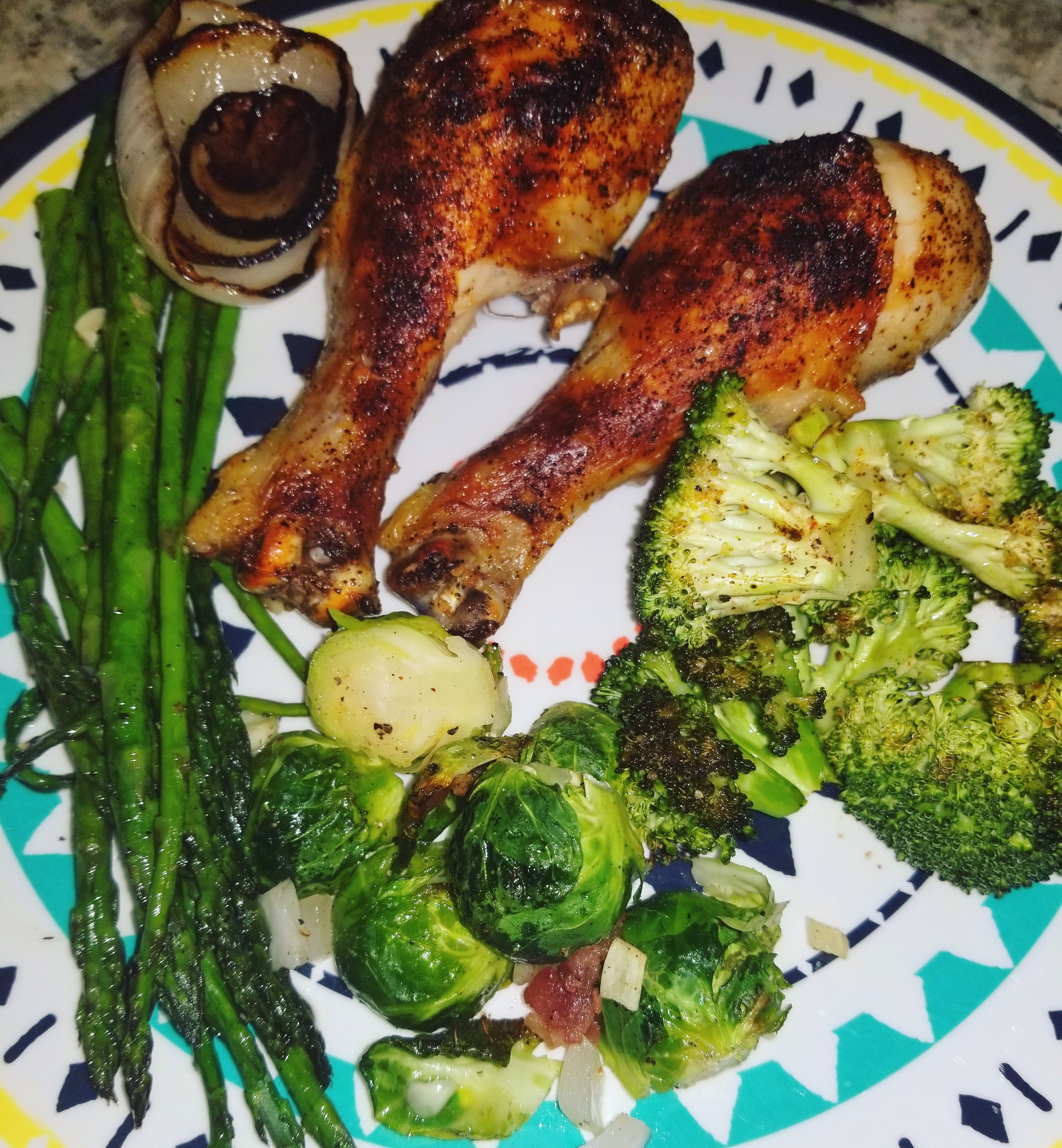 [Homemade] Pickle Juice & Mustard Marinated Roasted Drumsticks w