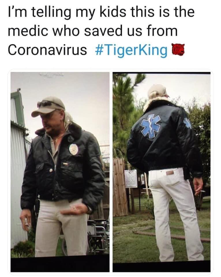 His first move was the Throw on the EMS jacket drip 😈 TigerKing