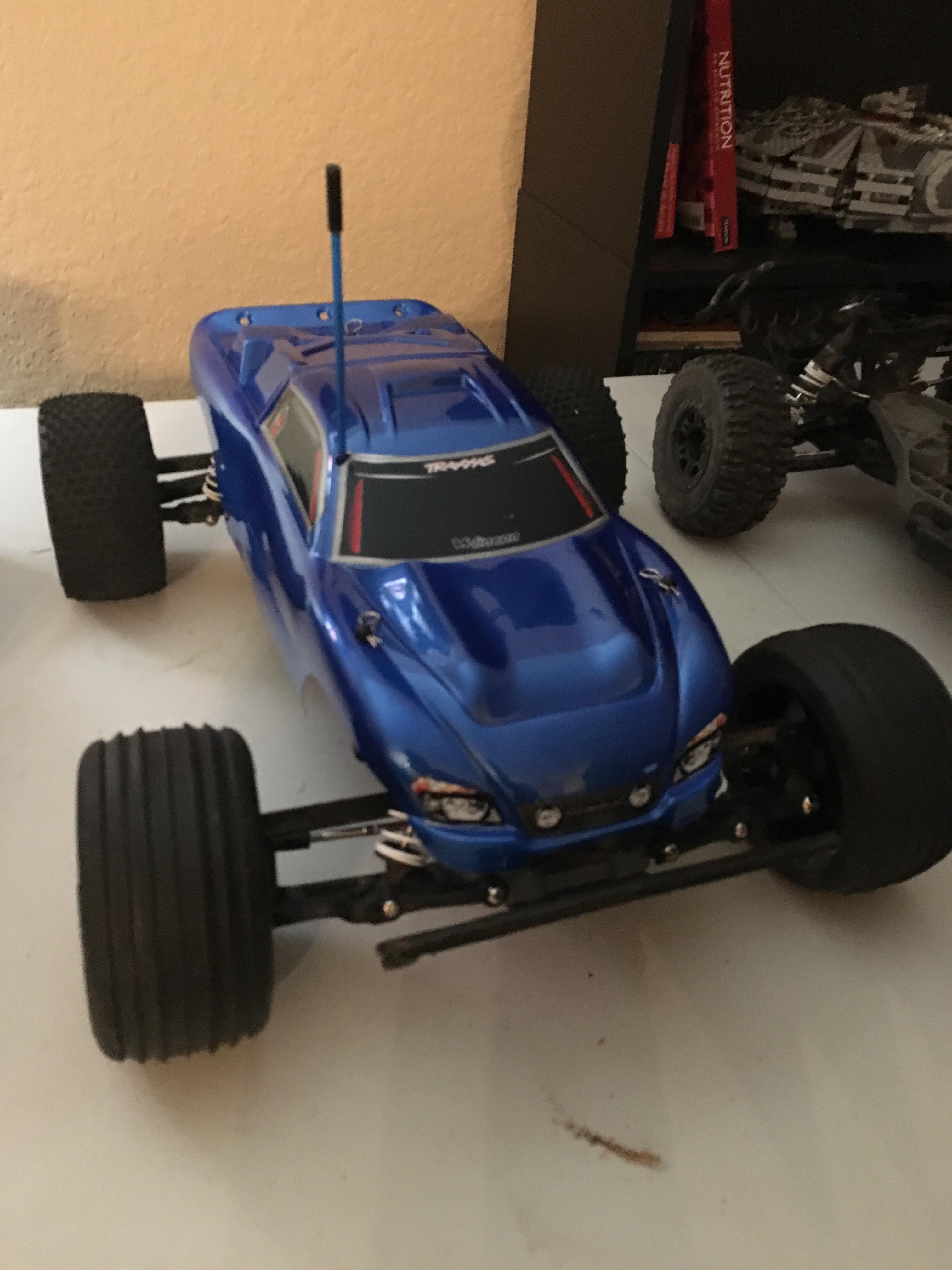 Painted my first body shell. Tamiya Metallic Blue backed with White