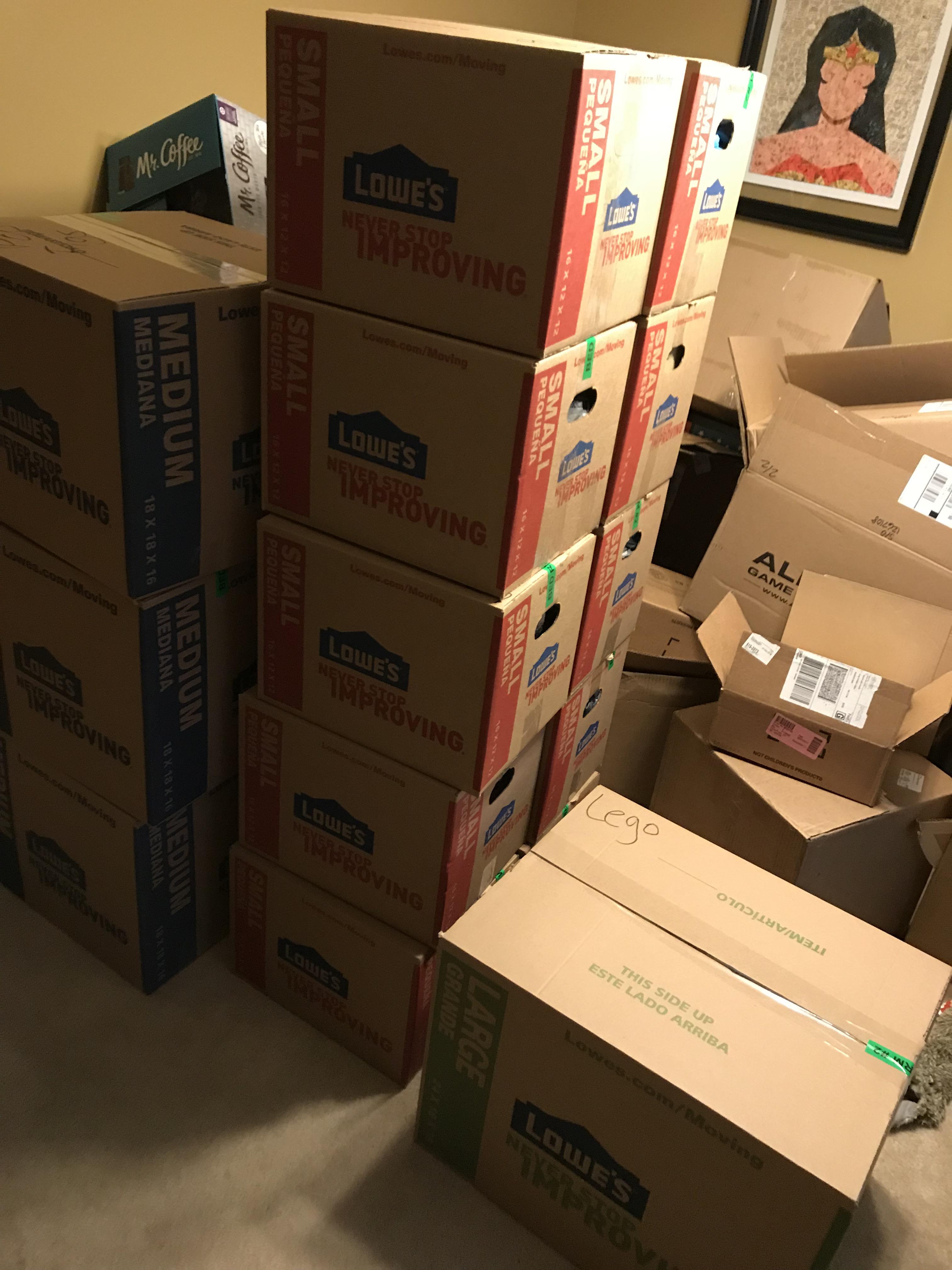 Packing the collection for the move! 12 boxes. r/lego