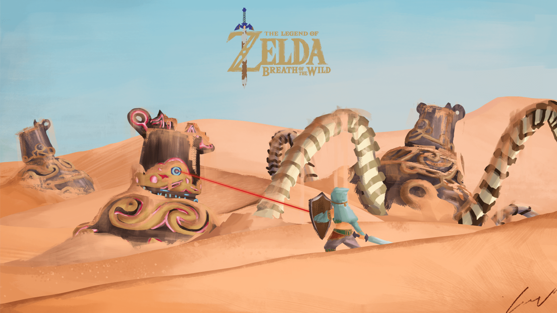 [OC] [BoTW] Decayed Guardians Reawakening. r/zelda