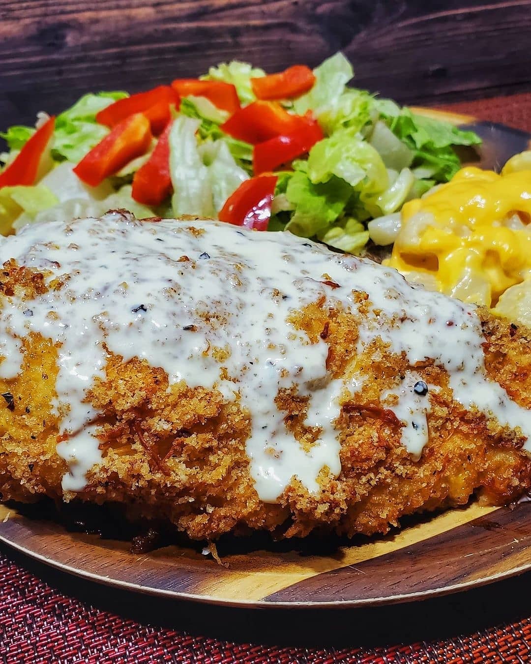 Breaded Baked Chicken w/ Gravy⠀ r/ketogenic