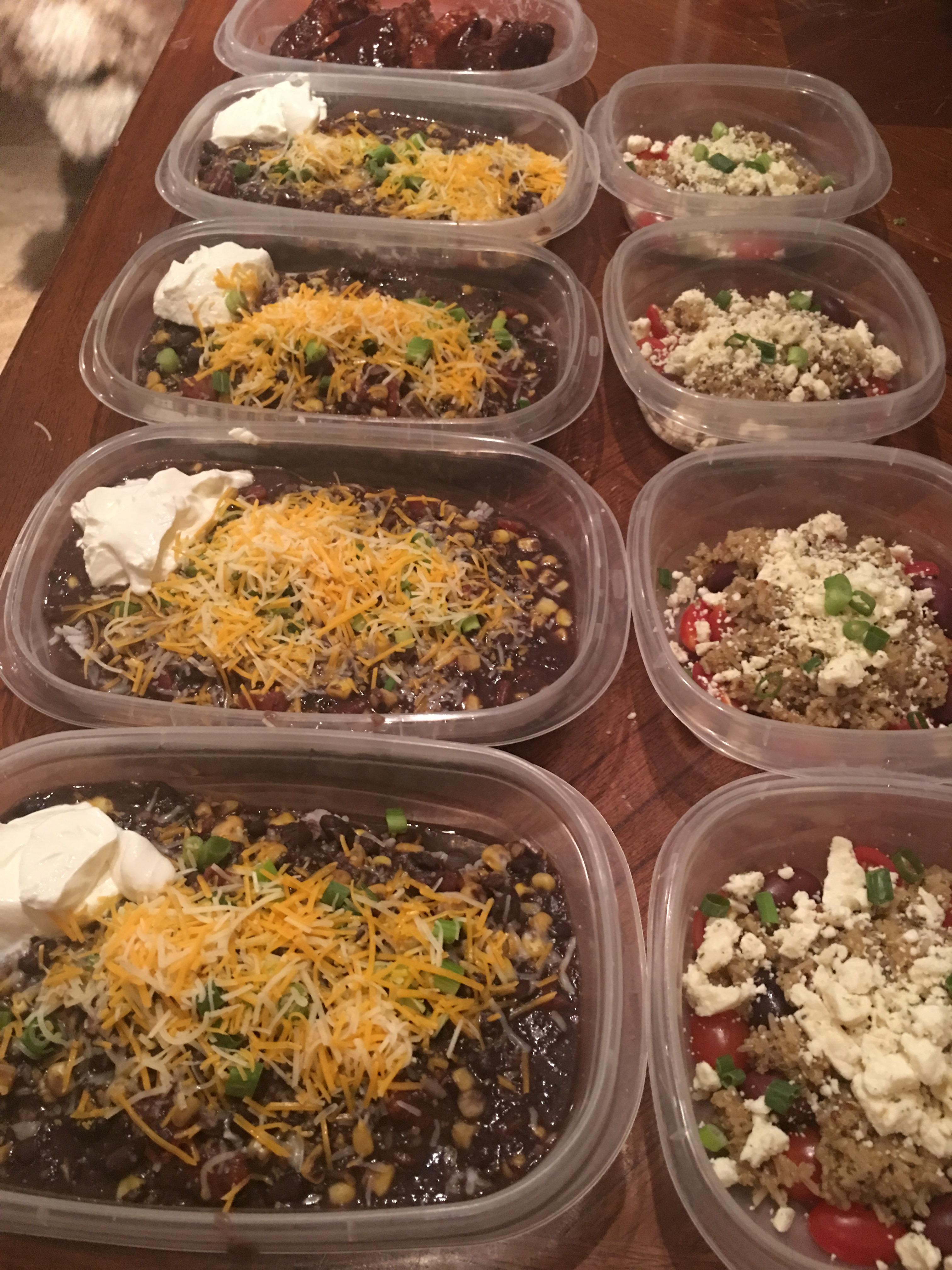 1500 calorie lunch/dinner prep two people for two days (recipes and nutrition breakdown in